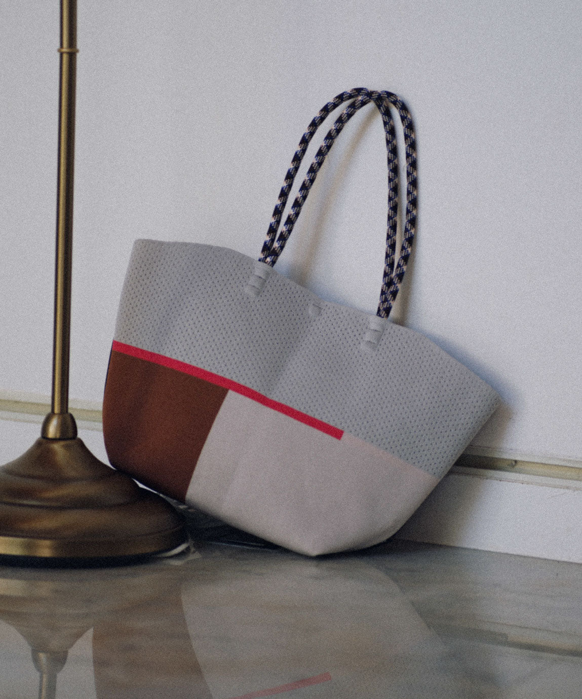 HALF MESH KNIT BAG