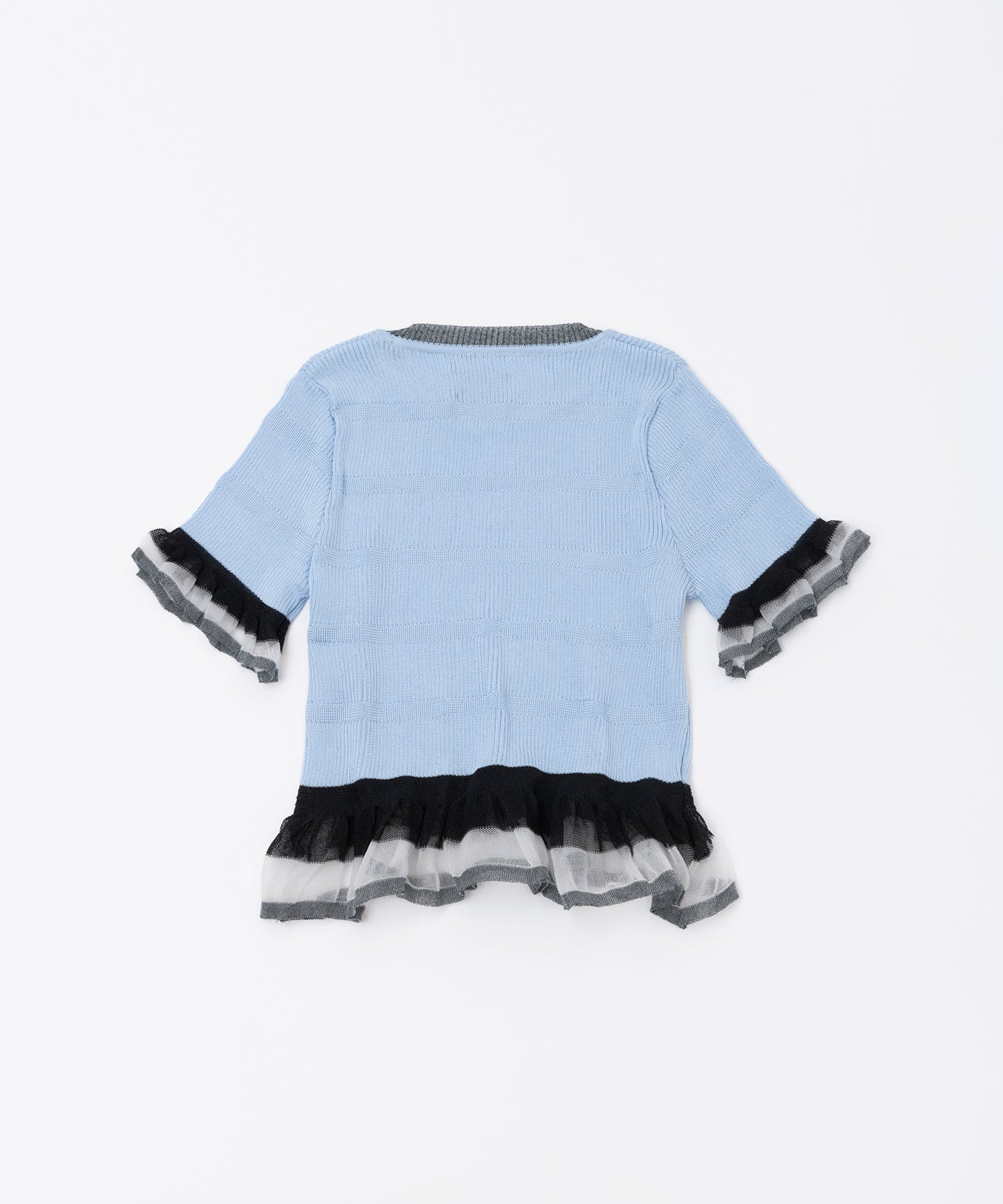 RIB FRILL KNIT WEAR