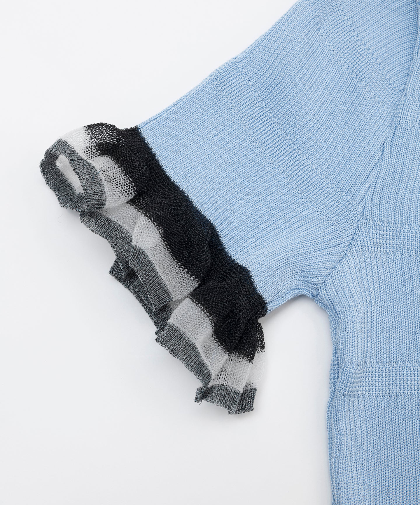 RIB FRILL KNIT WEAR