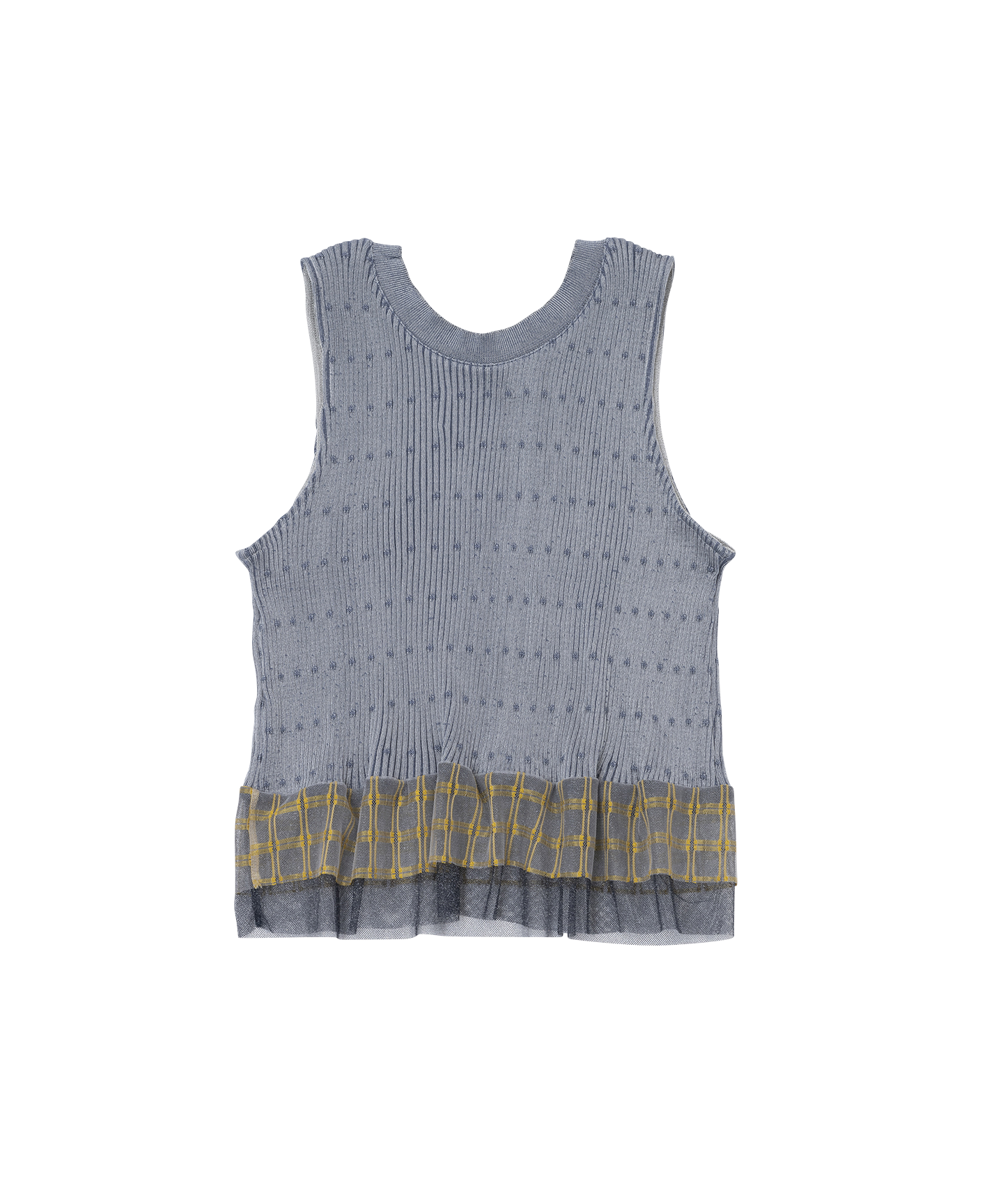RIB SLEEVELESS KNIT TOPS