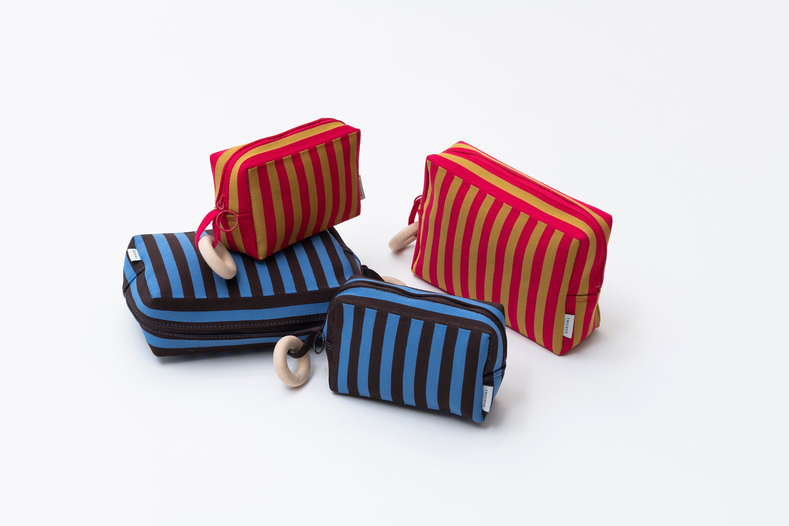 STRIPE KNIT POUCH small
