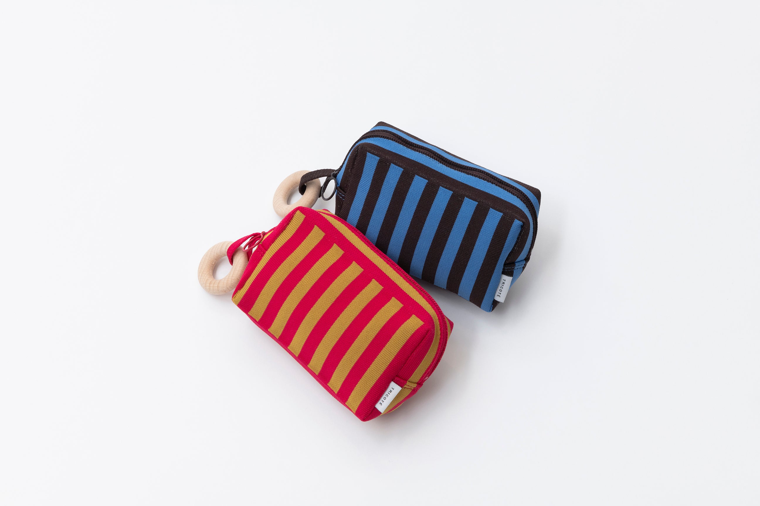 STRIPE KNIT POUCH small