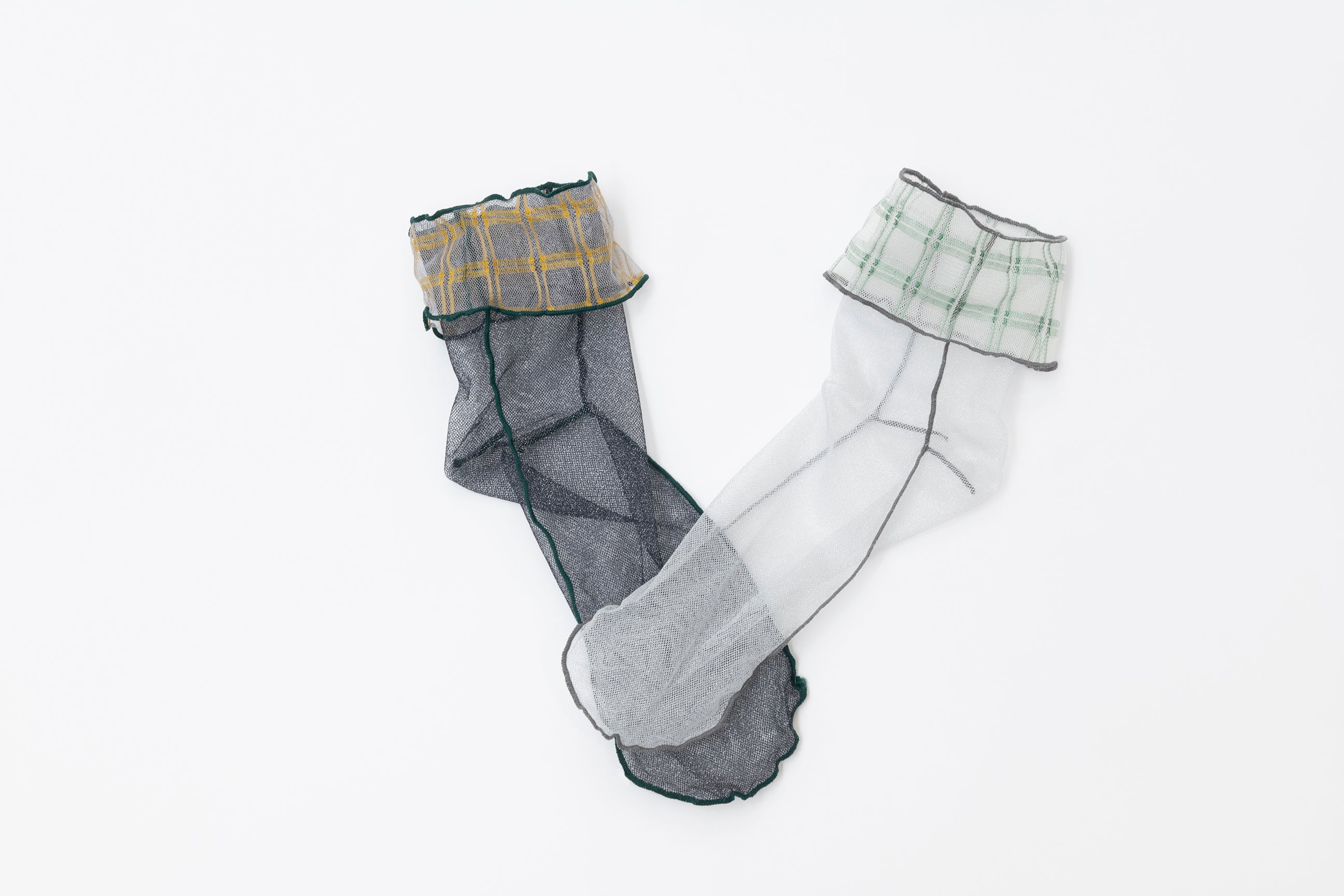 CHECK TULLE SOCKS