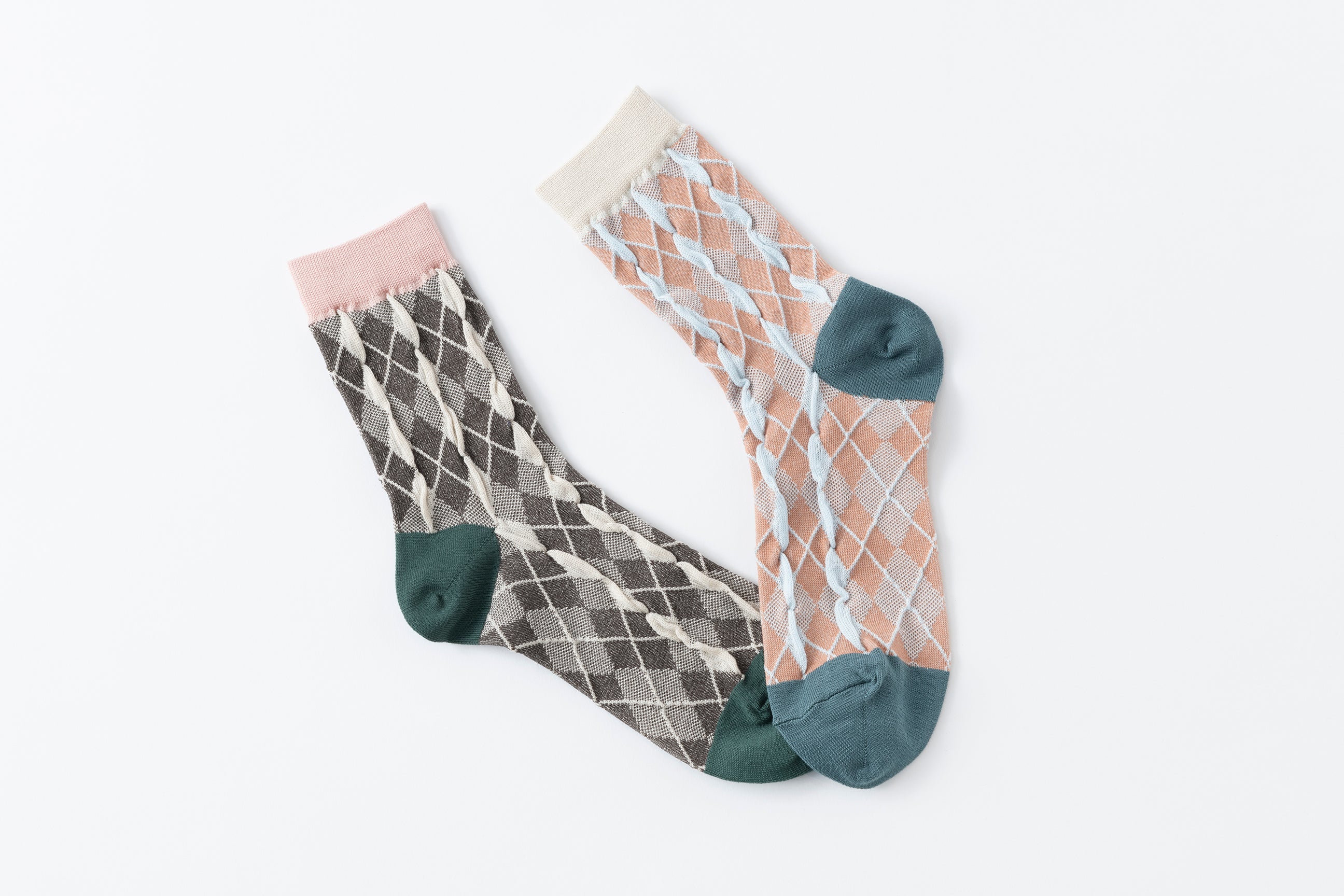 BUMPY ARGYLE SOCKS