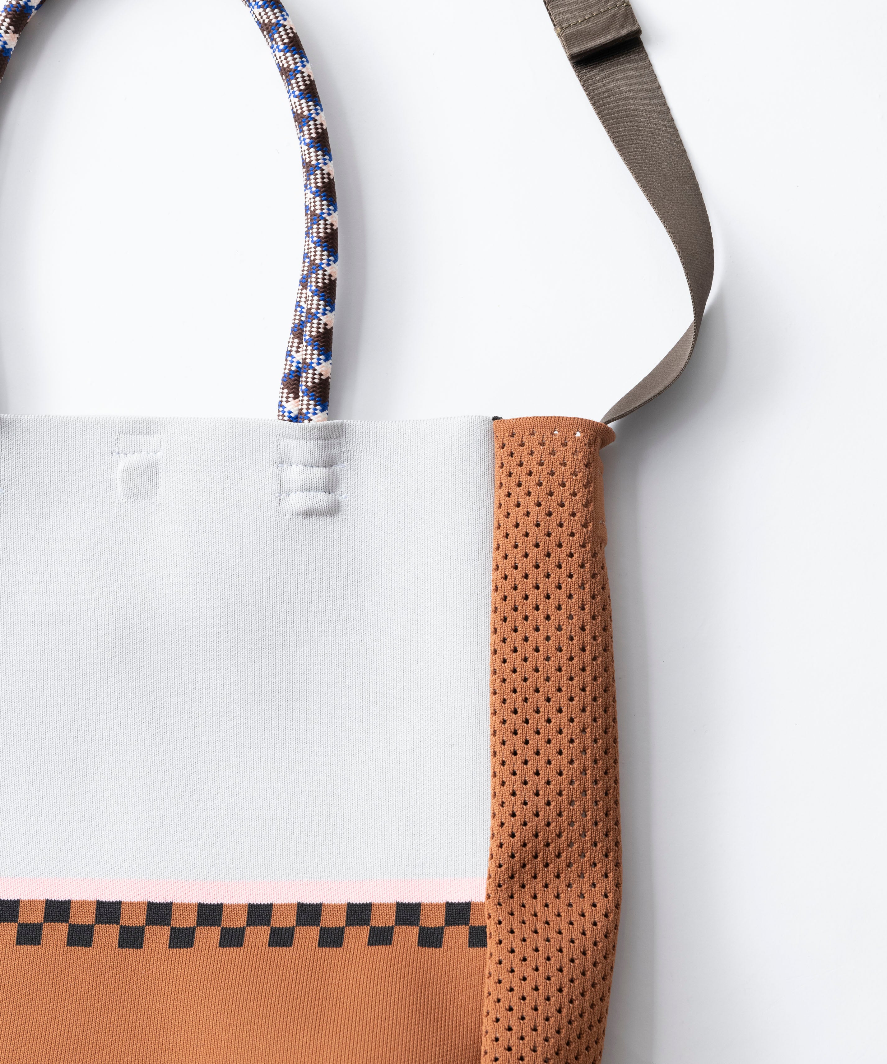 CHECKER LINE 2WAY TOTE BAG