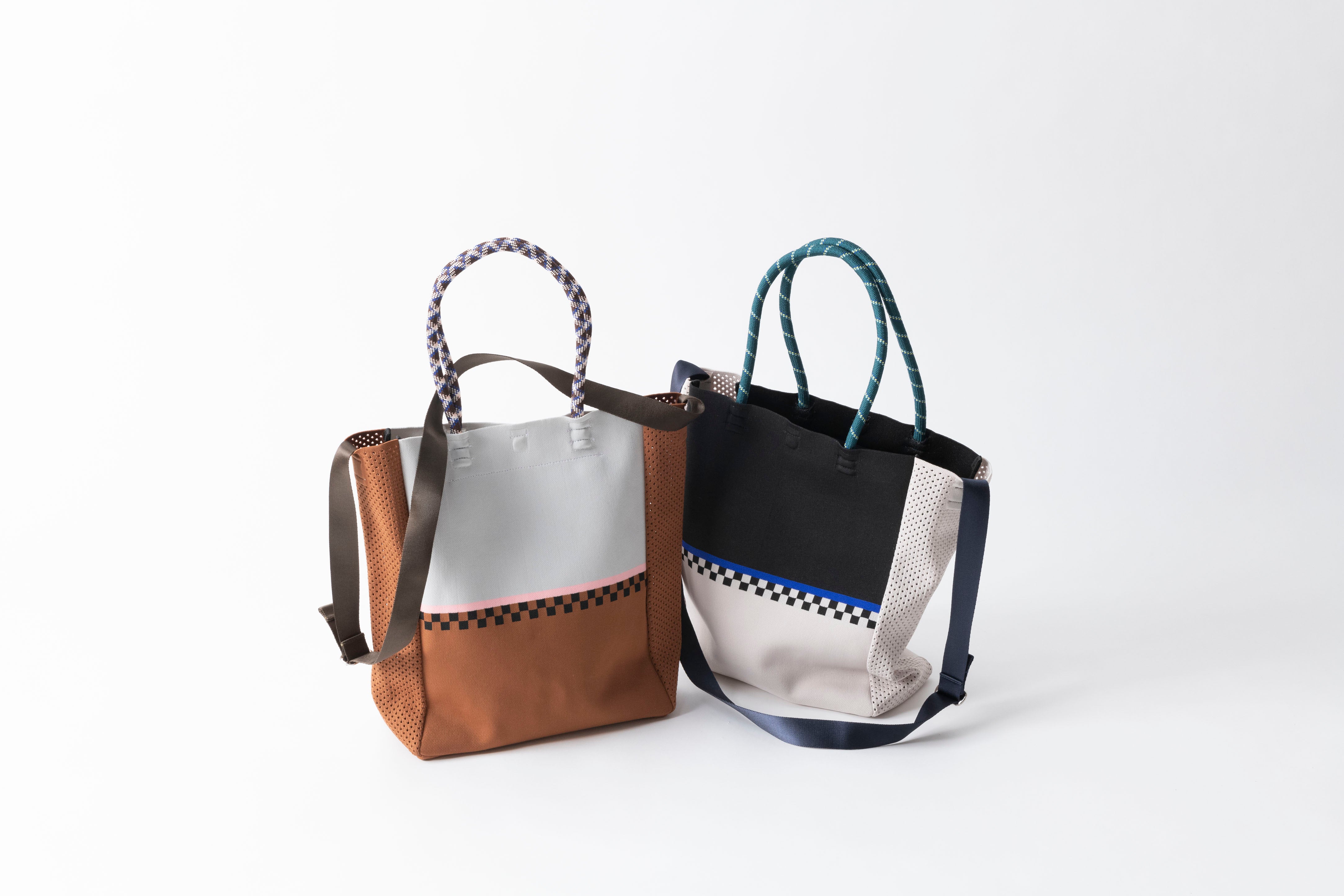 CHECKER LINE 2WAY TOTE BAG