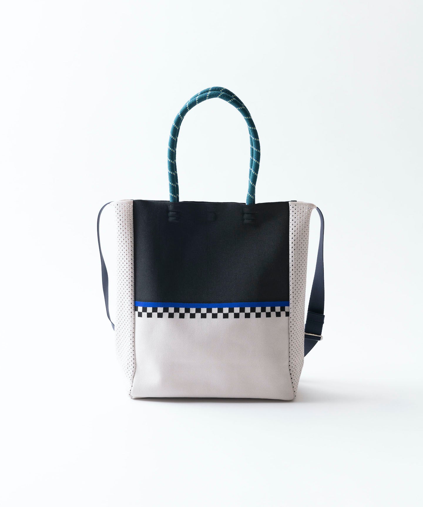 CHECKER LINE 2WAY TOTE BAG