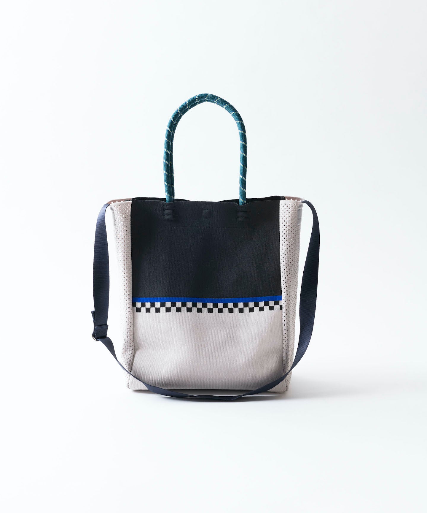 CHECKER LINE 2WAY TOTE BAG
