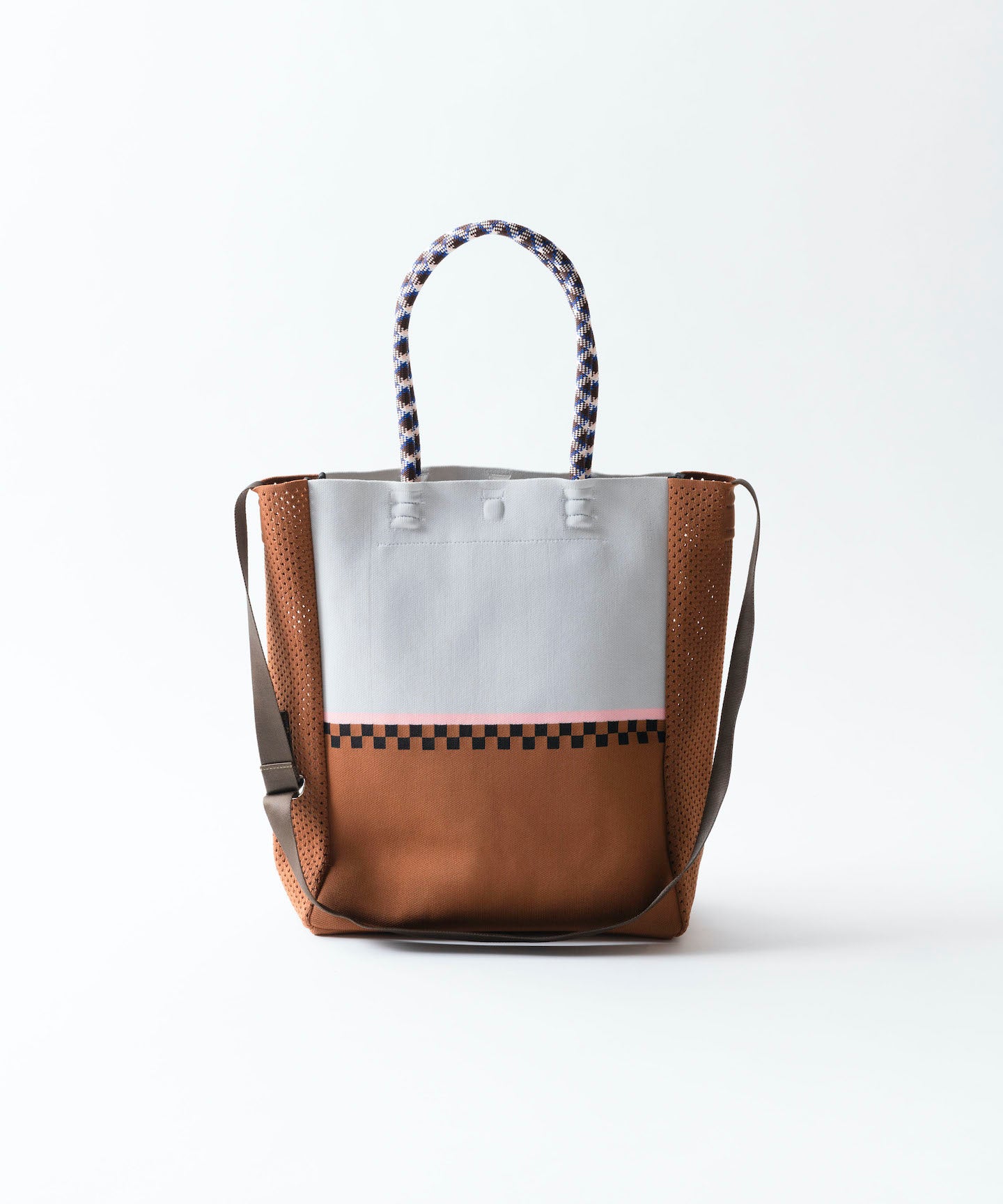 CHECKER LINE 2WAY TOTE BAG