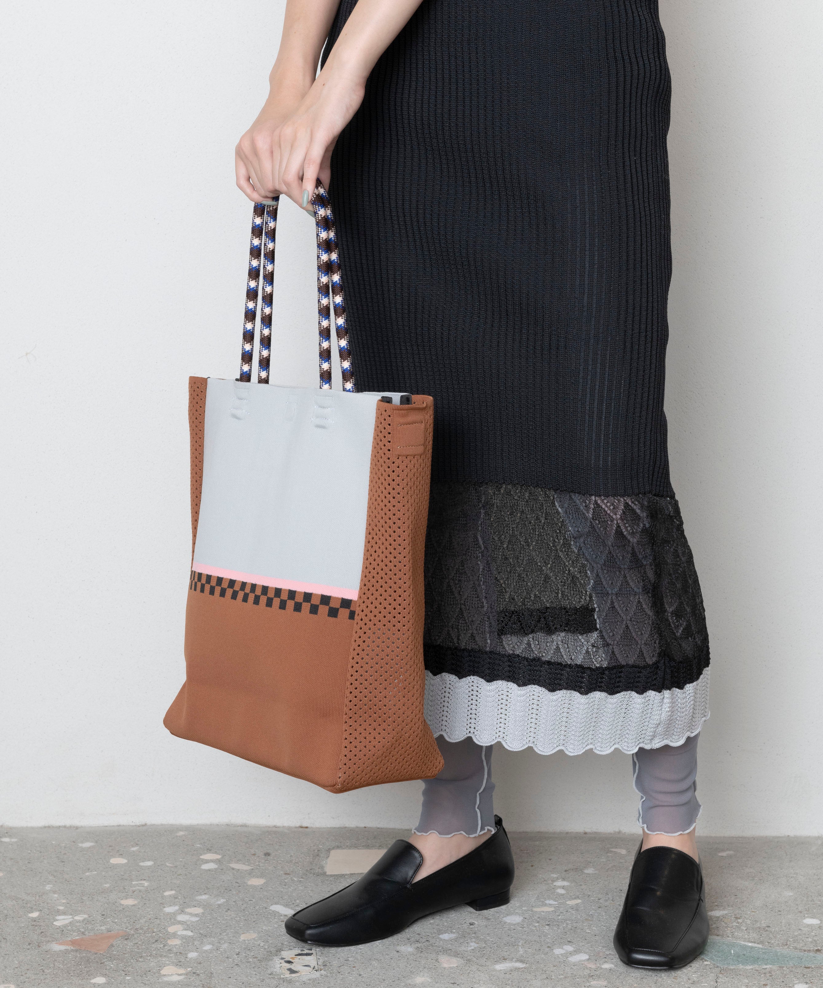 CHECKER LINE 2WAY TOTE BAG