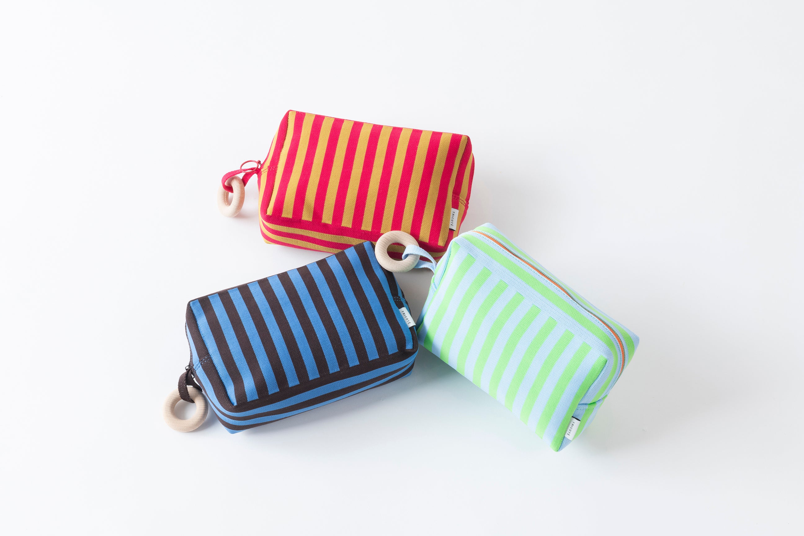 STRIPE KNIT POUCH midium