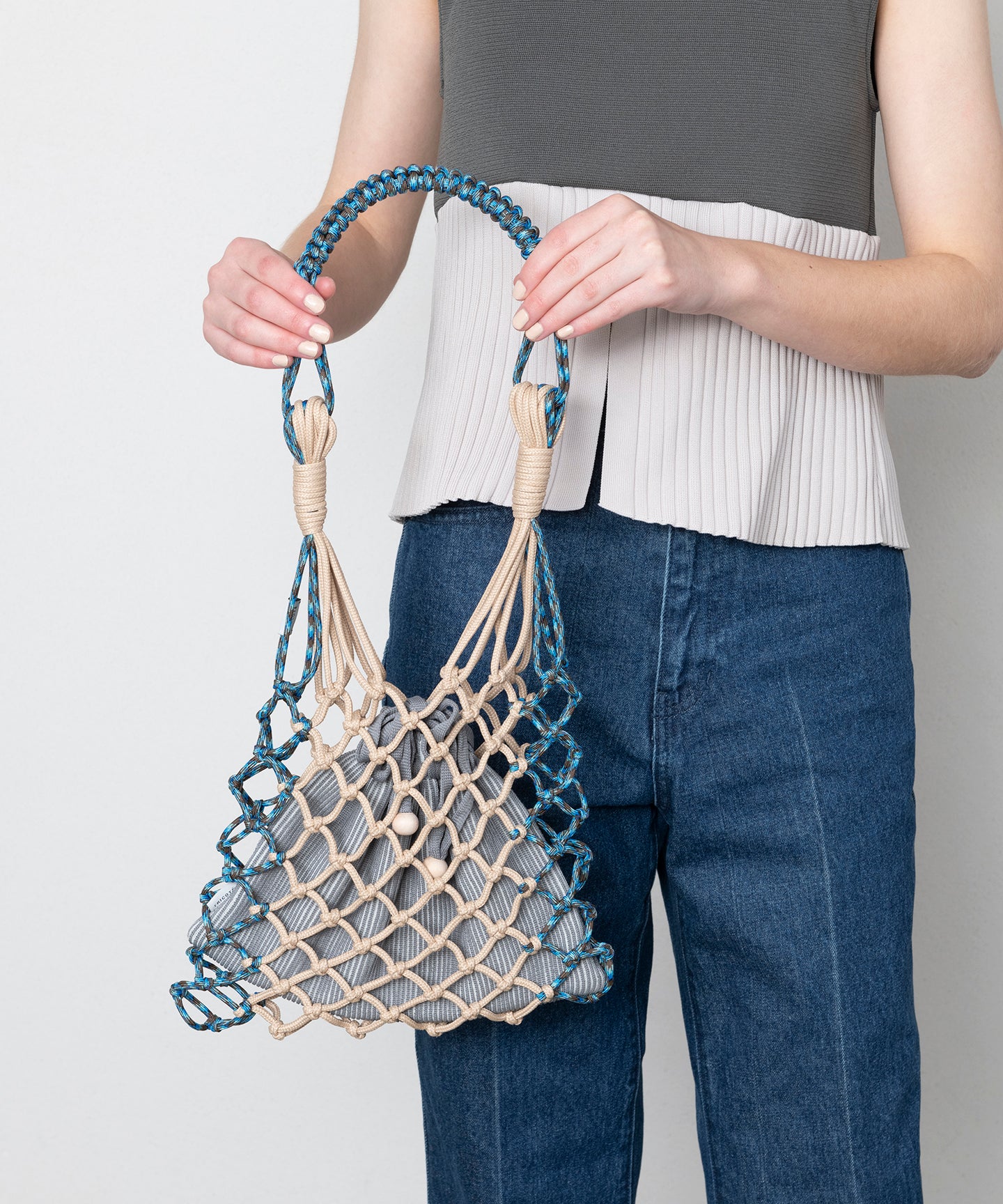 MACRAME TOTE BAG with pouch