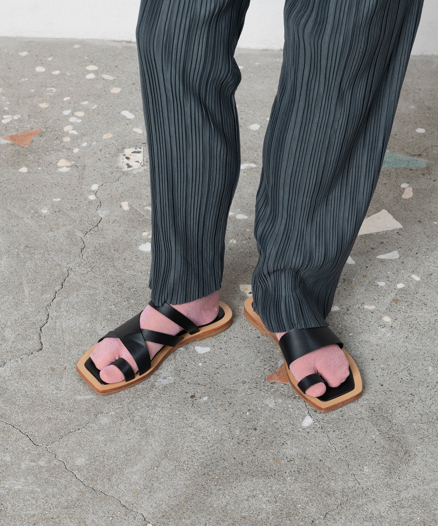 SHEER COLOUR LAME TABI SOCKS