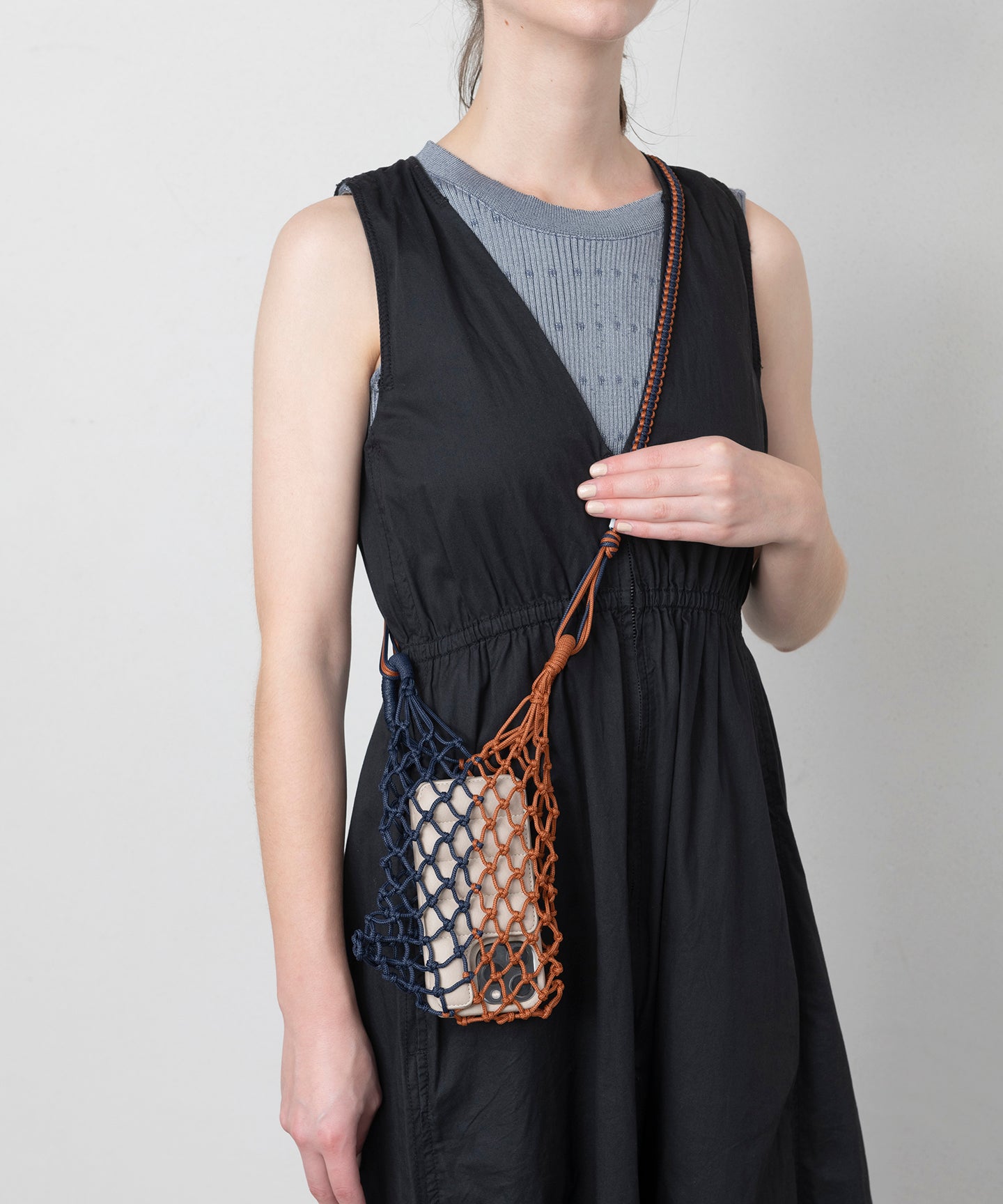 BICOLOR MACRAME BAG