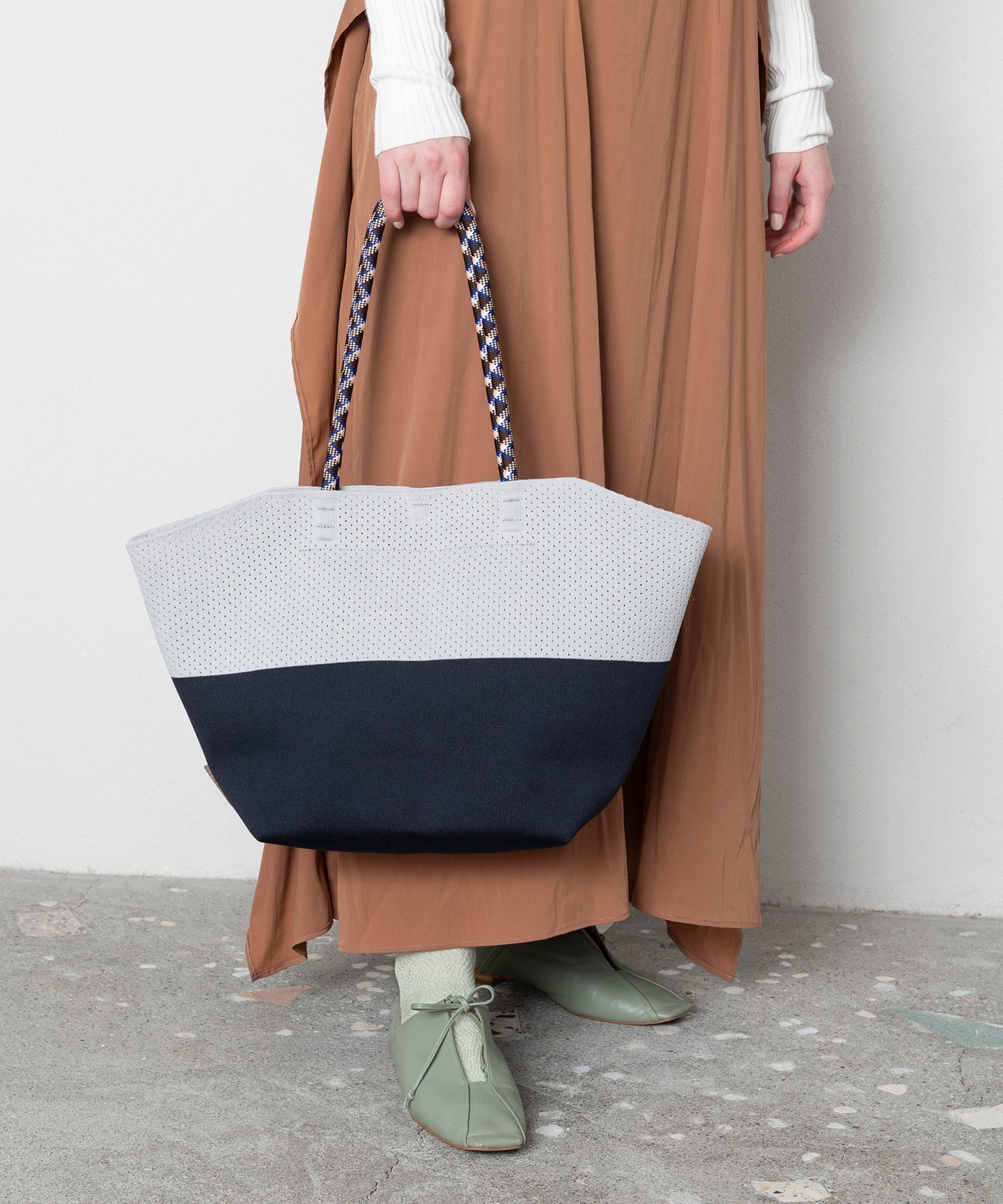 HALF MESH KNIT BAG