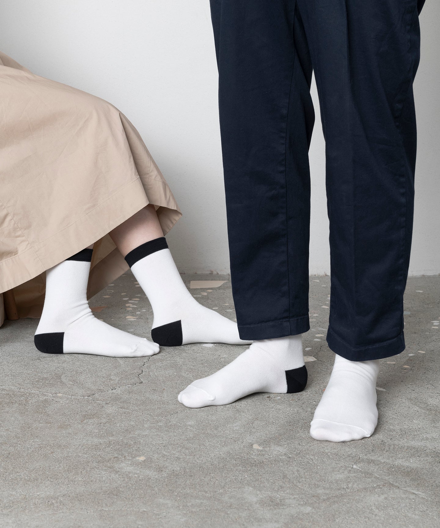 【en】Cotton Socks WHITE