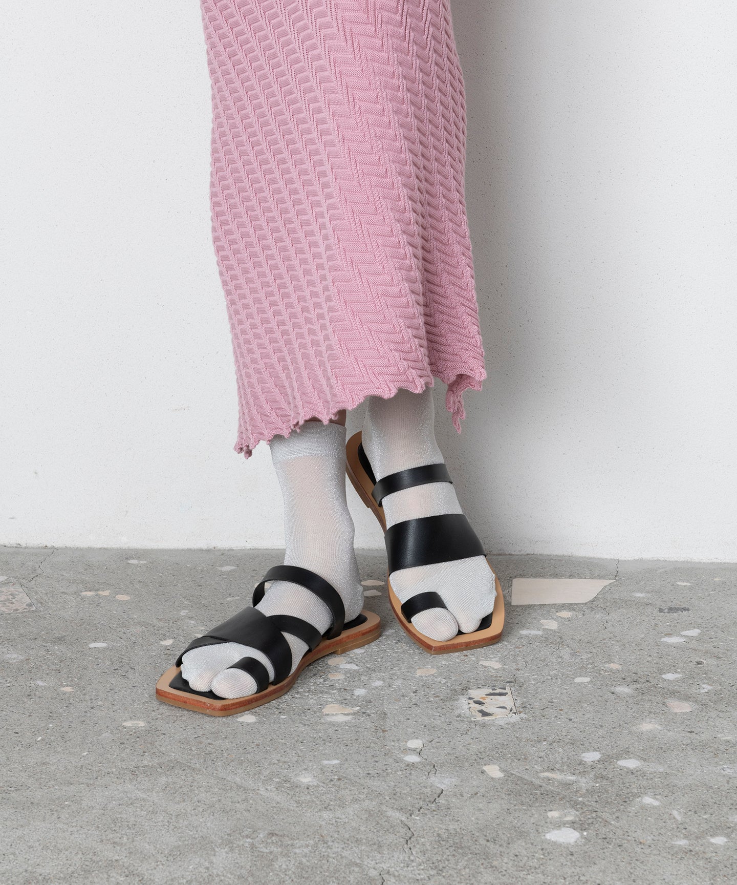 SHEER COLOUR LAME TABI SOCKS