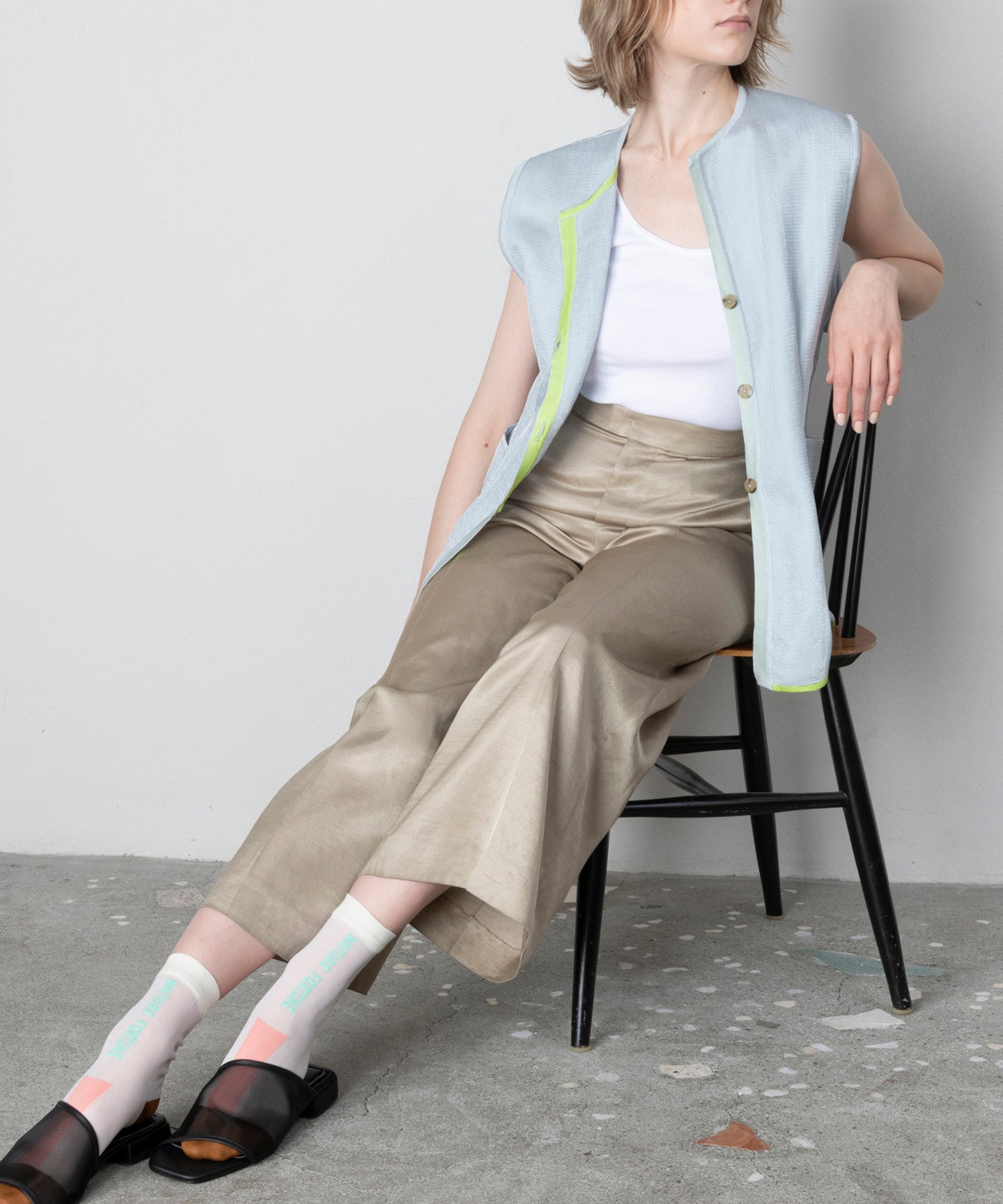 KNIT GILET CARDIGAN