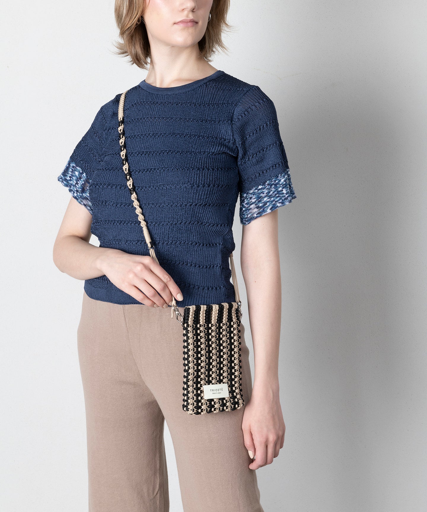 STRIPE MACRAME BAG