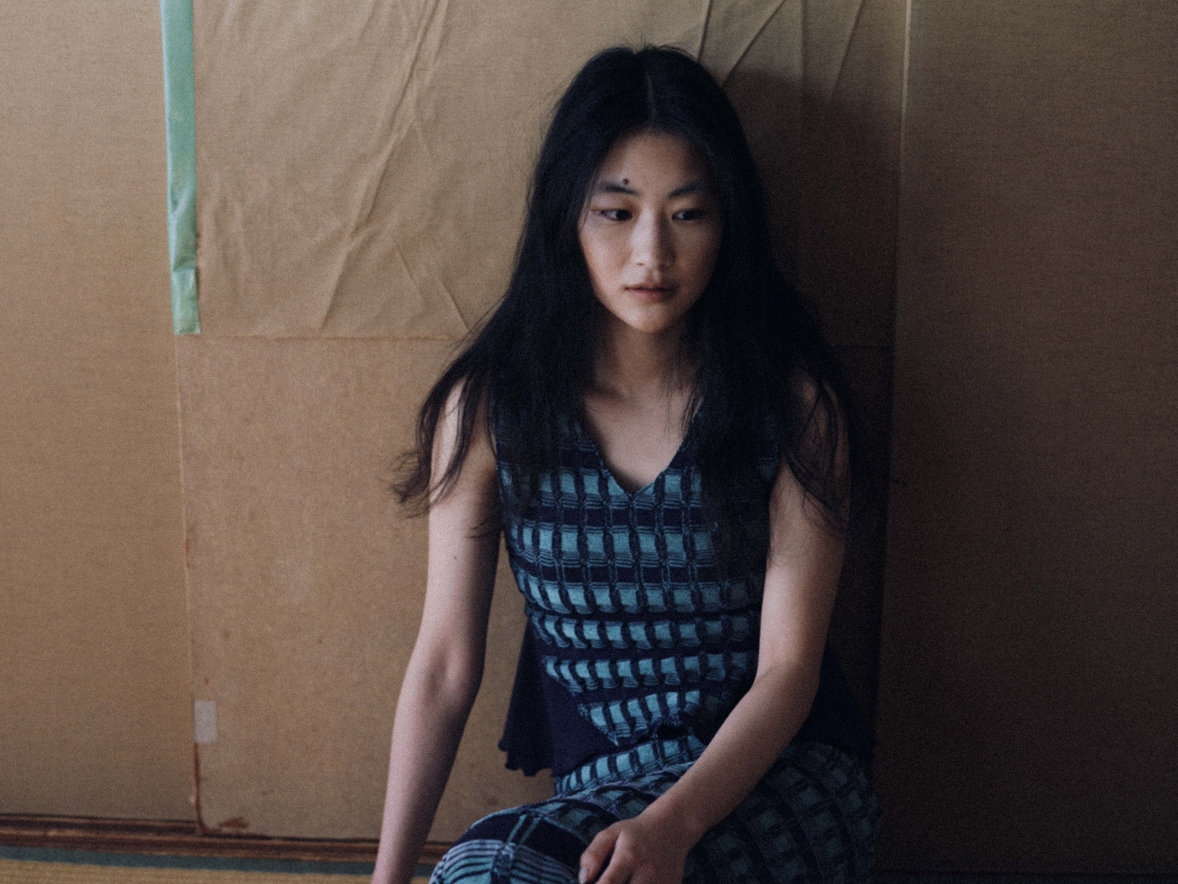 BUMPY CHECK KNIT TOPS