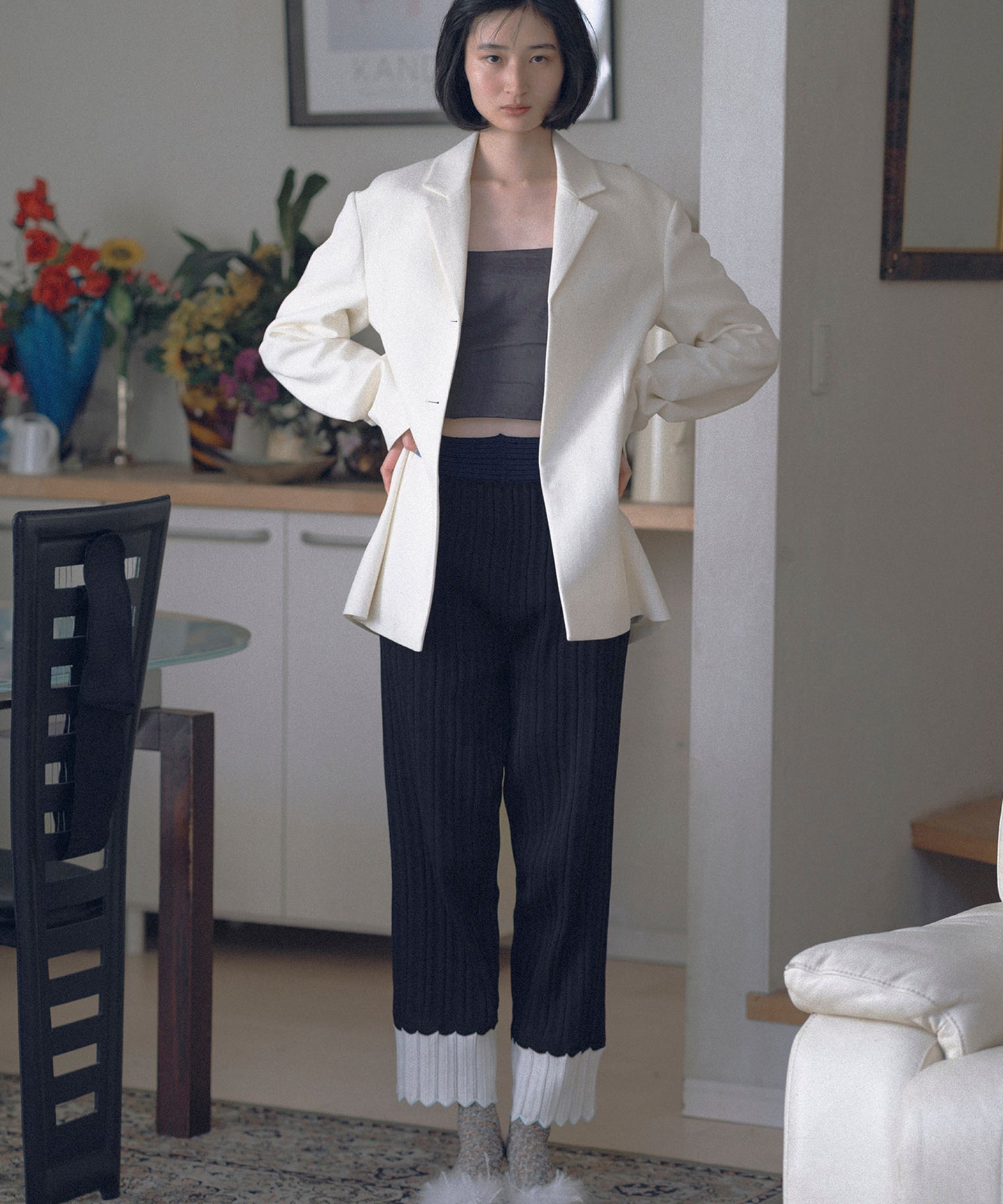 ADJUSTABLE KNIT PANTS