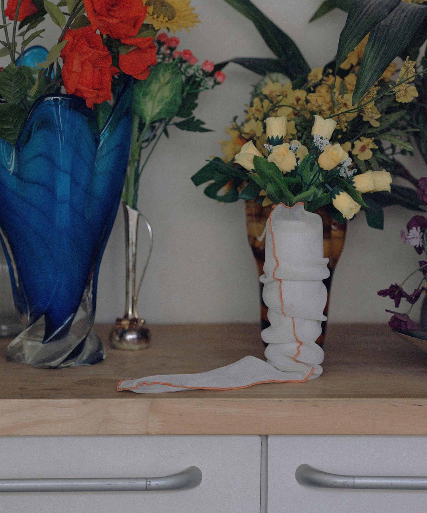 MELLOW FLOCKED MESH SOCKS