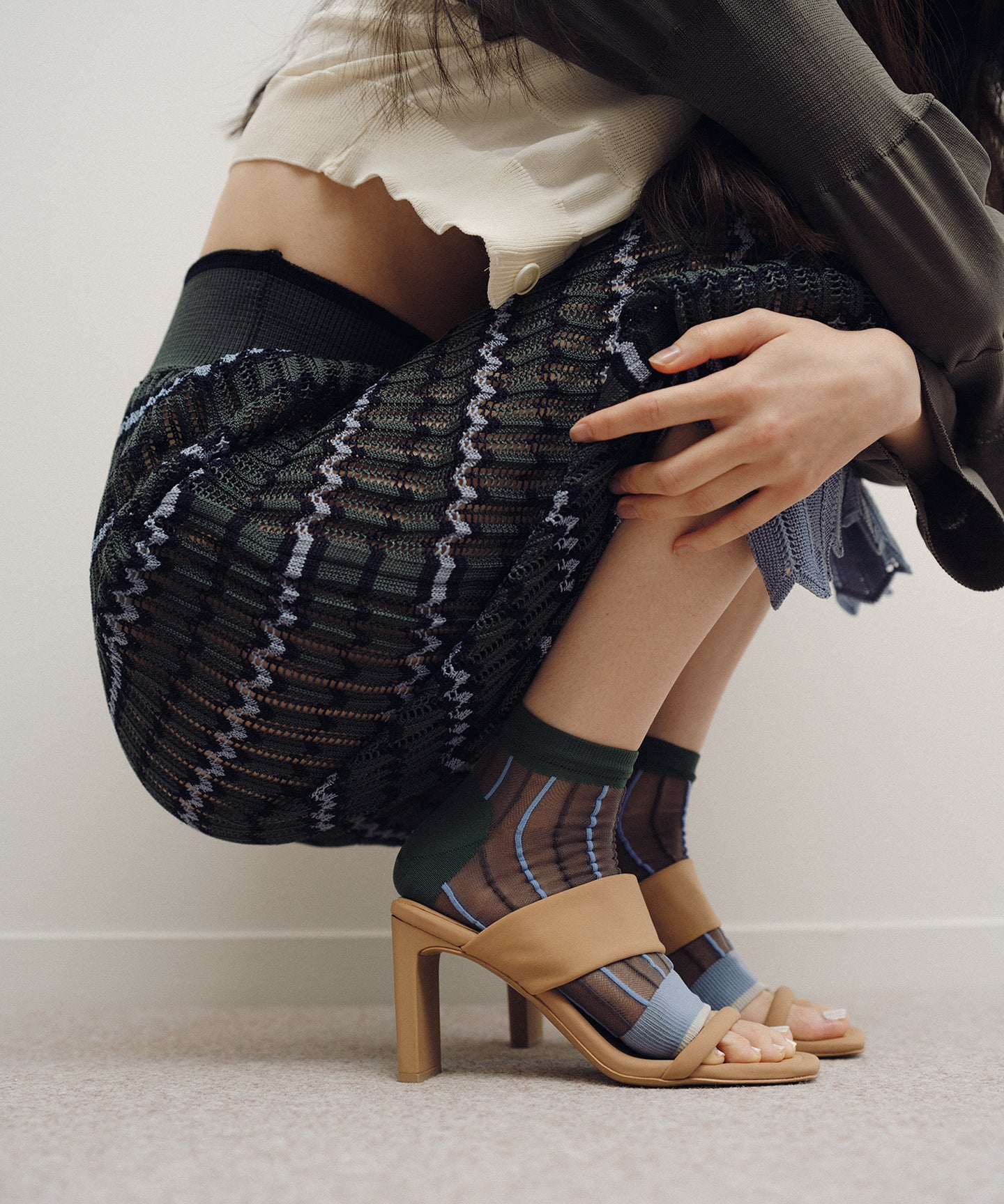 STRIPED SHEER LEGGING SOCKS