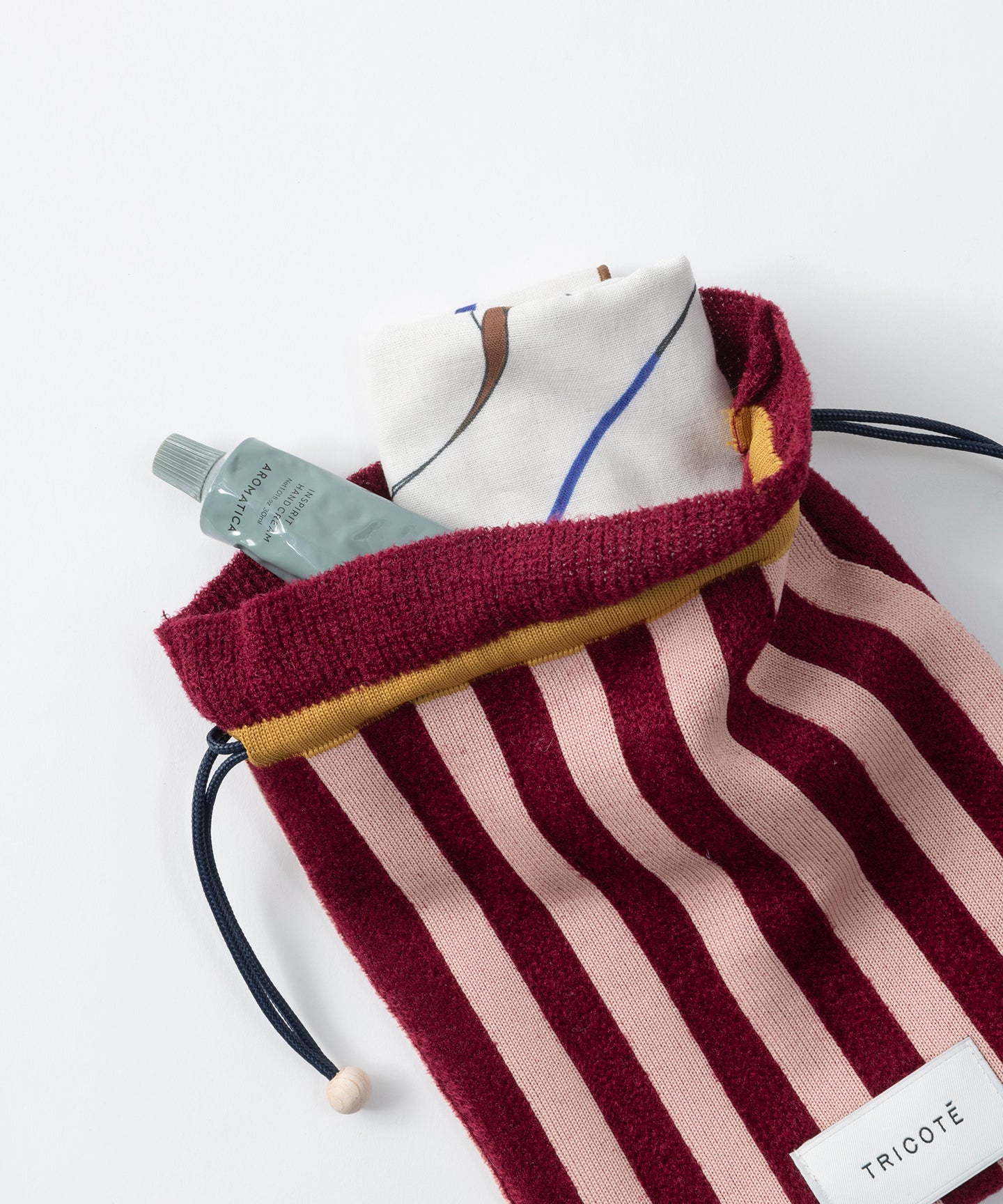 STRIPED SHAGGY MINI POUCH