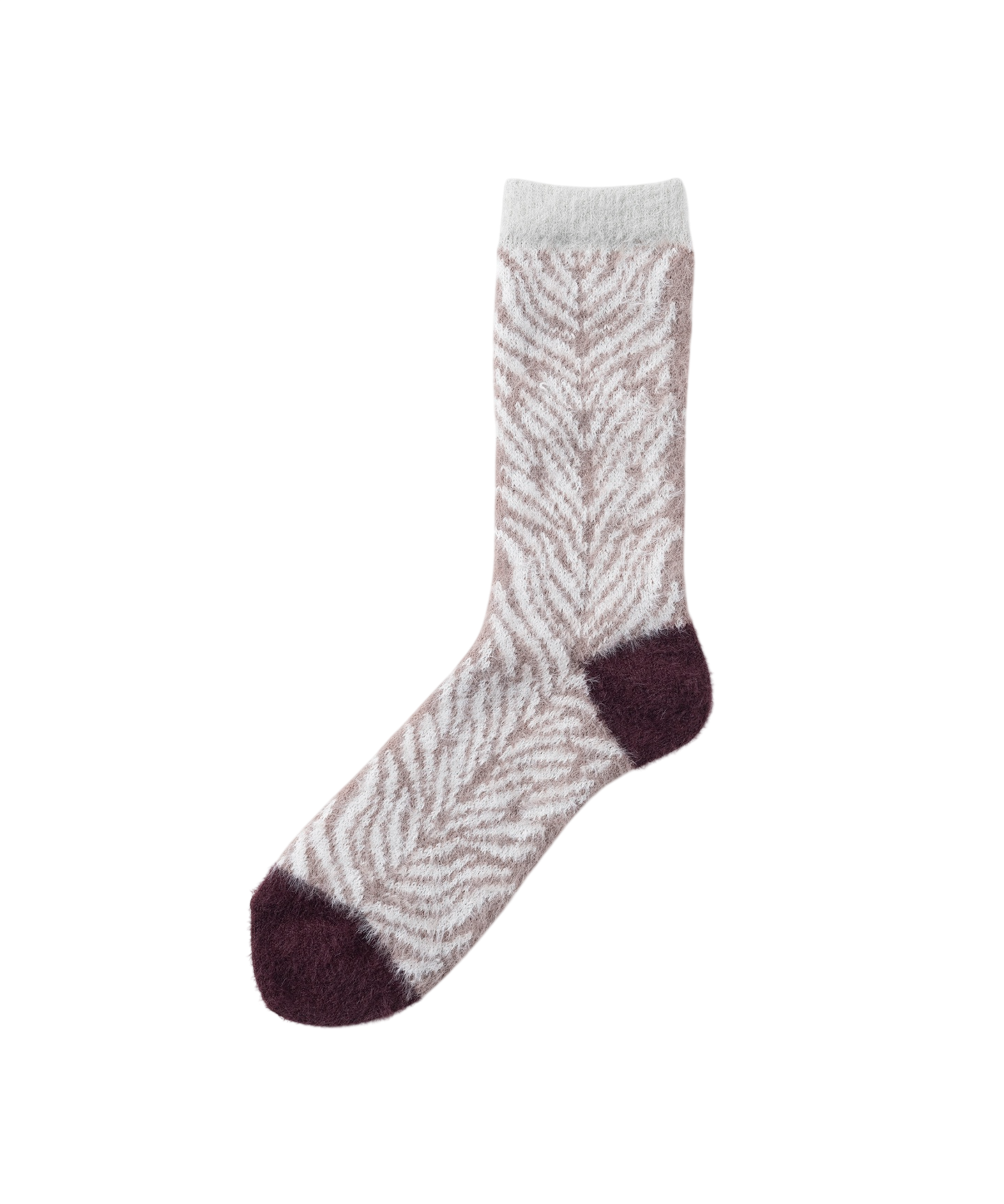 ZEBRA PATTERN ROOM SOCKS