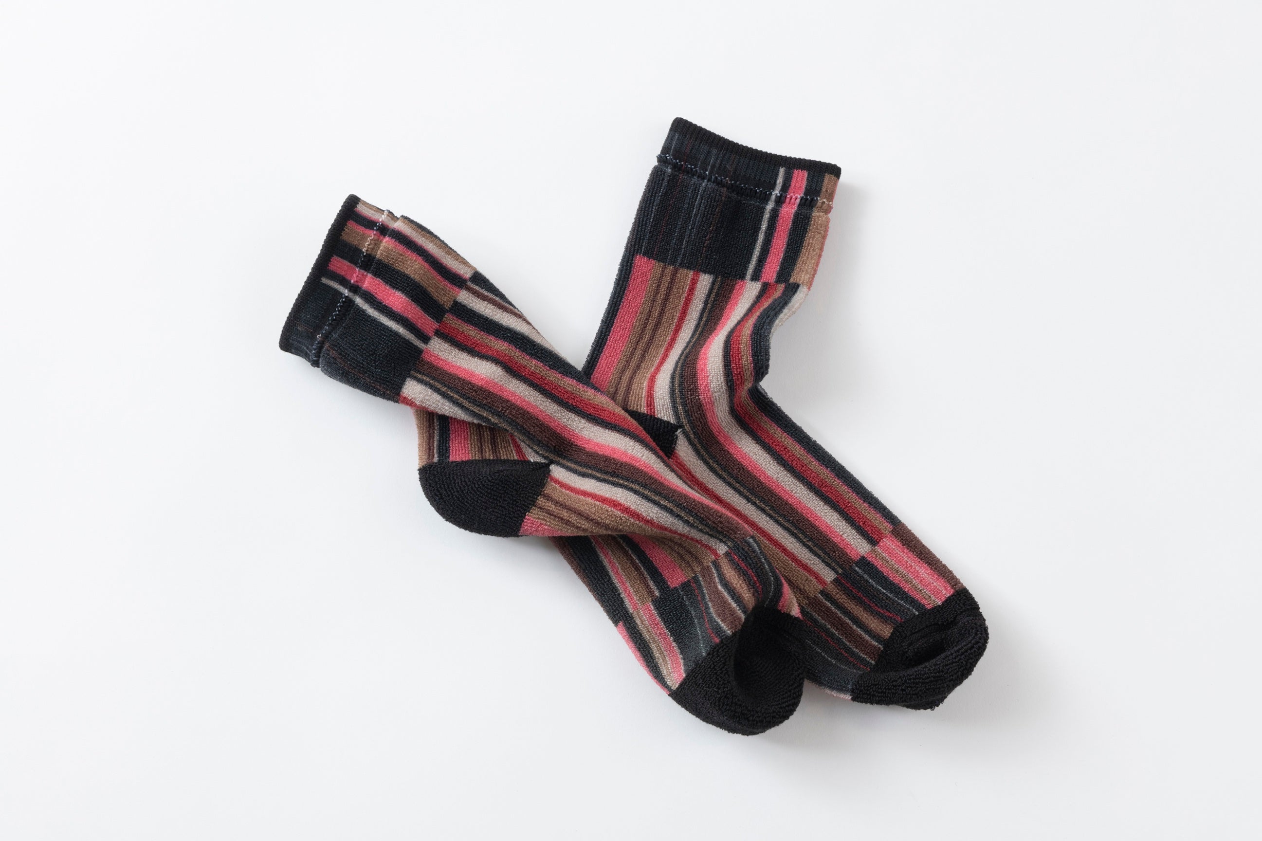 MULTI-STRIPE PILE SOCKS