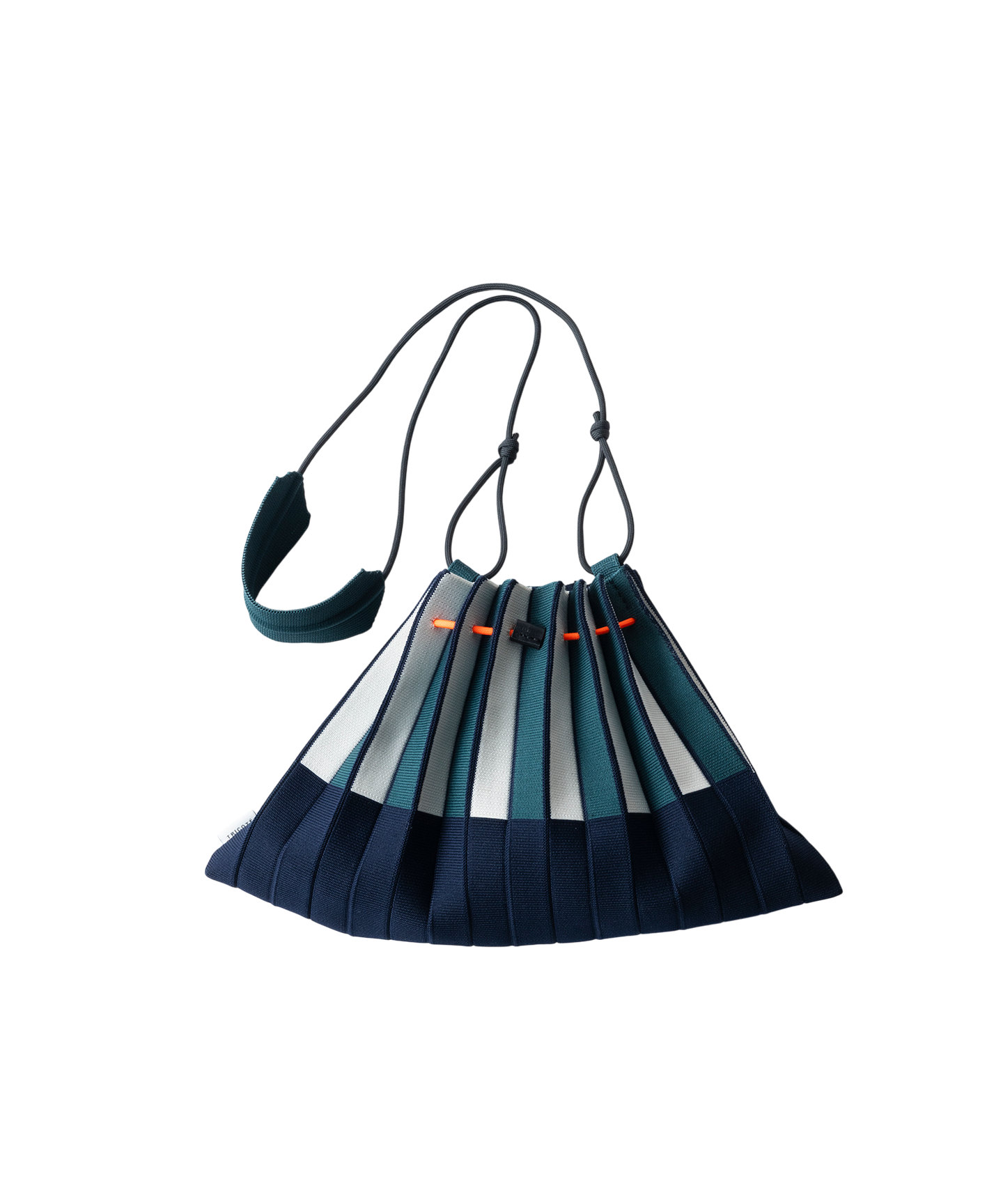 STRIPED PLEATS MINI BAG