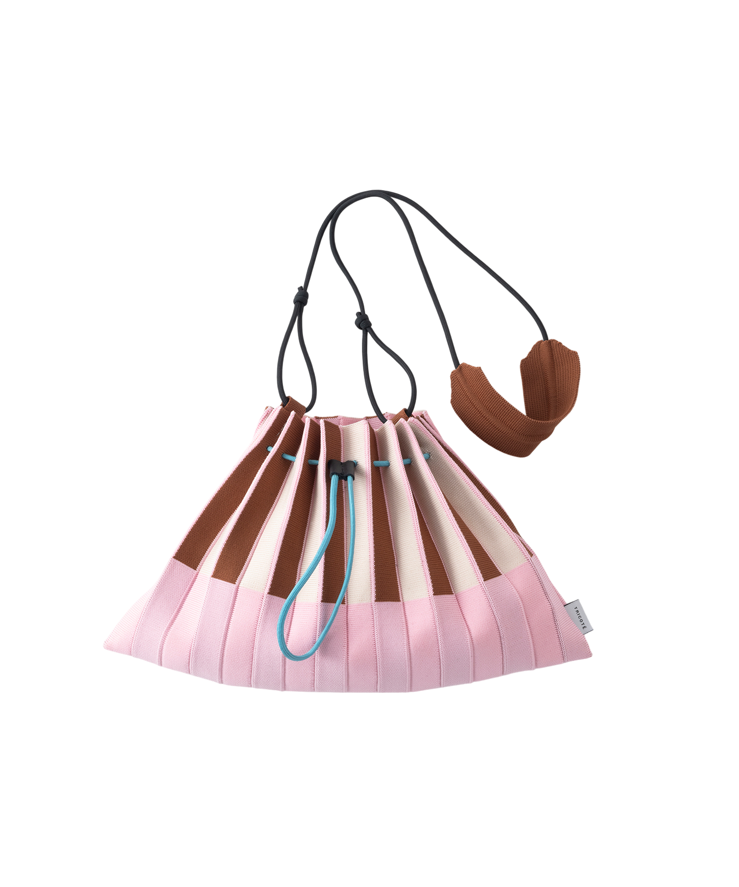 STRIPED PLEATS MINI BAG