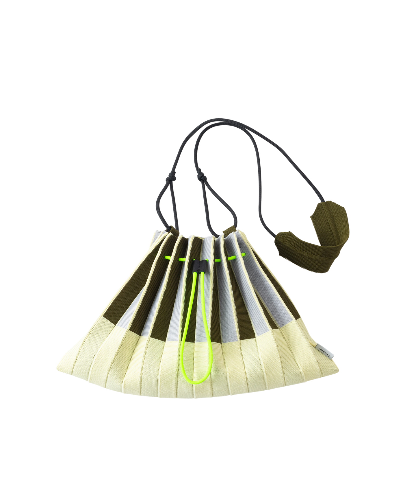 STRIPED PLEATS MINI BAG