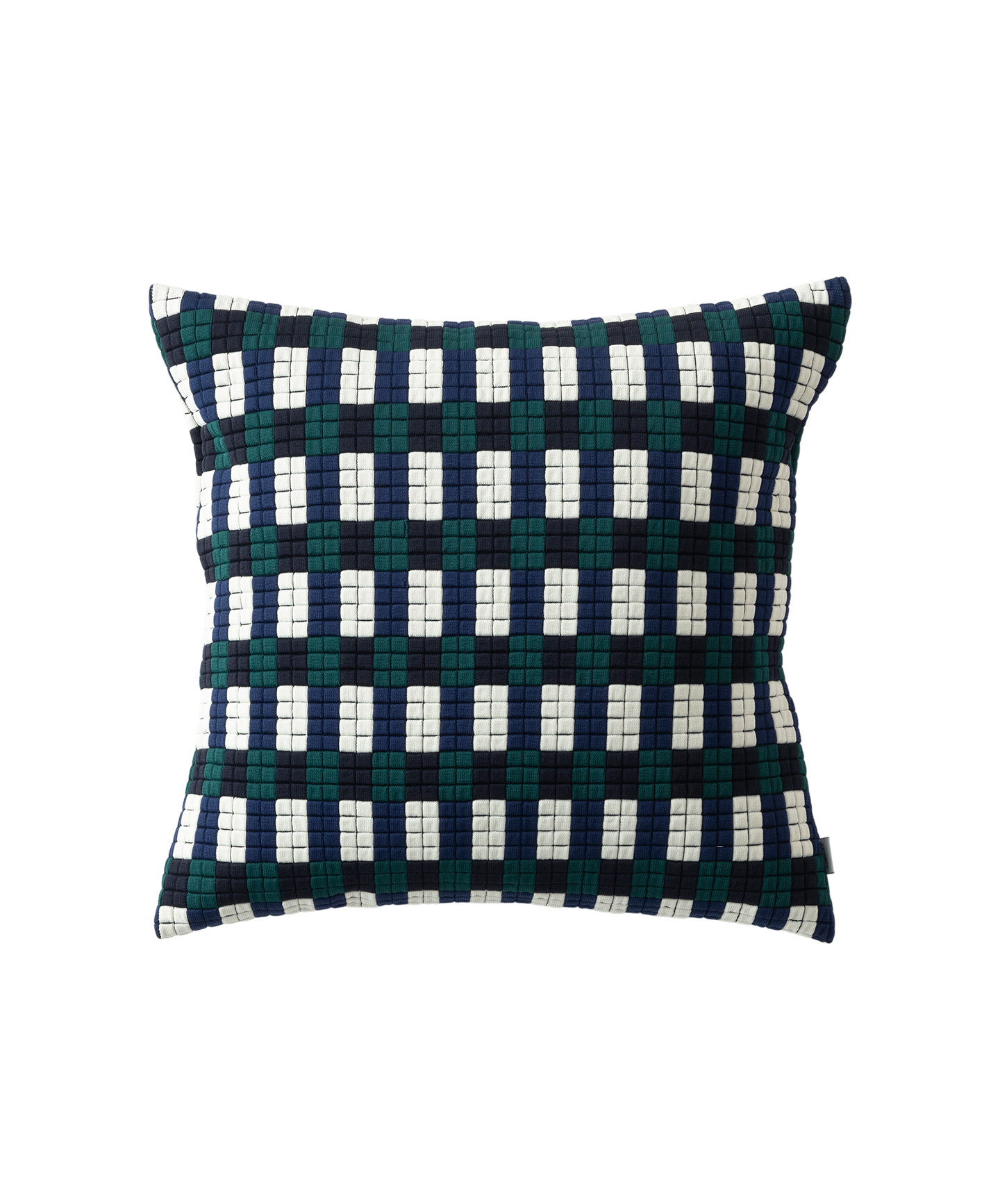CHECKED PIXEL KNIT CUSHION COVER