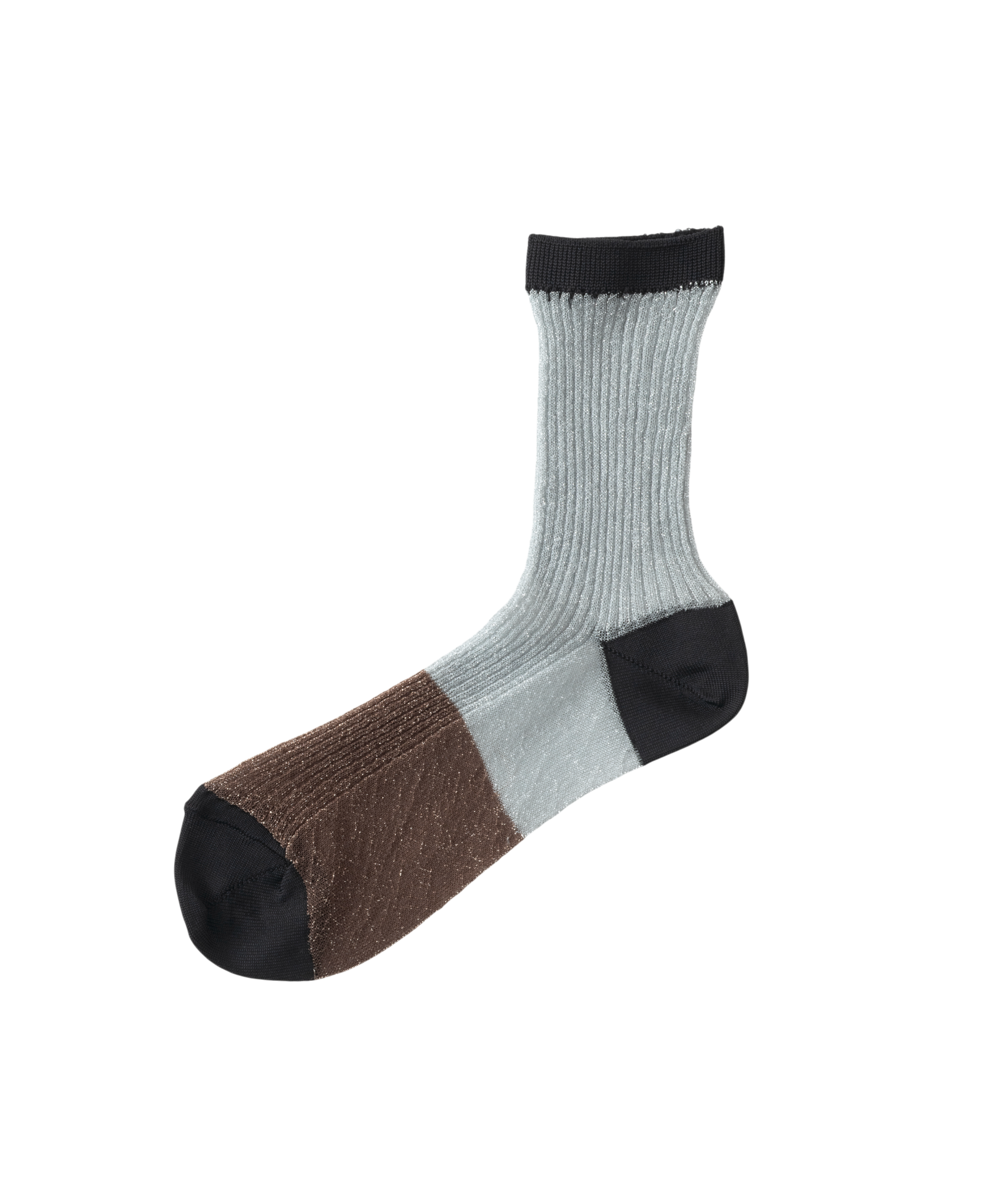 SHEER BICOLOR RIB SOCKS