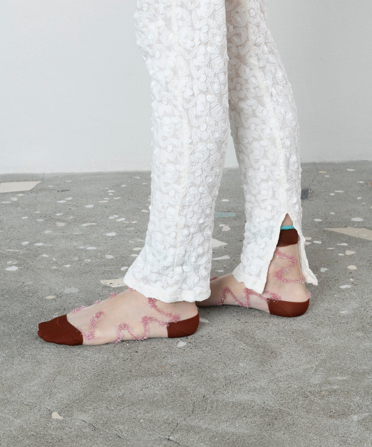 LAME LINED SHEER SOCKS