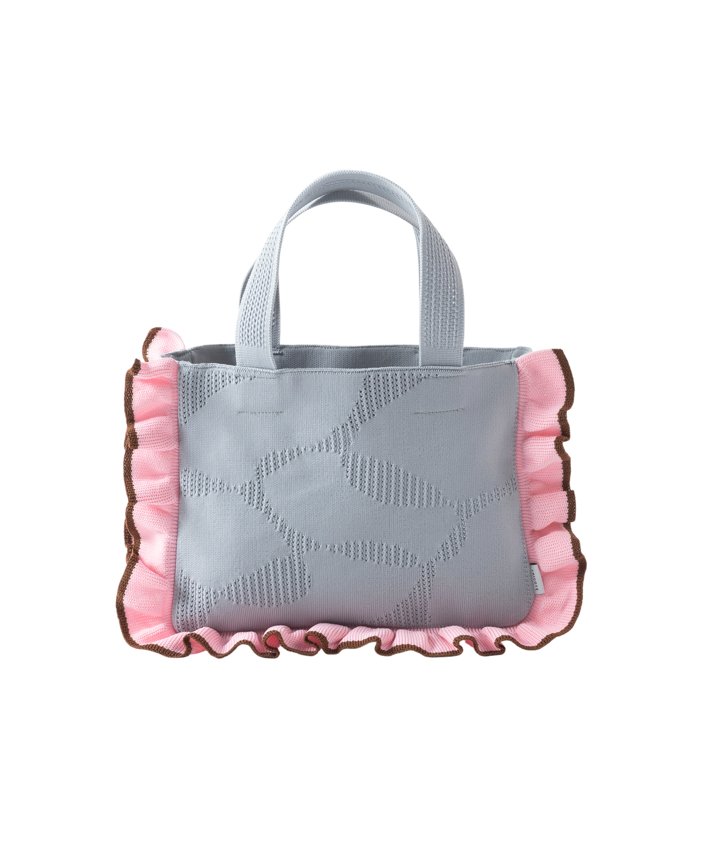 OVAL PATTERNED MINI KNIT BAG