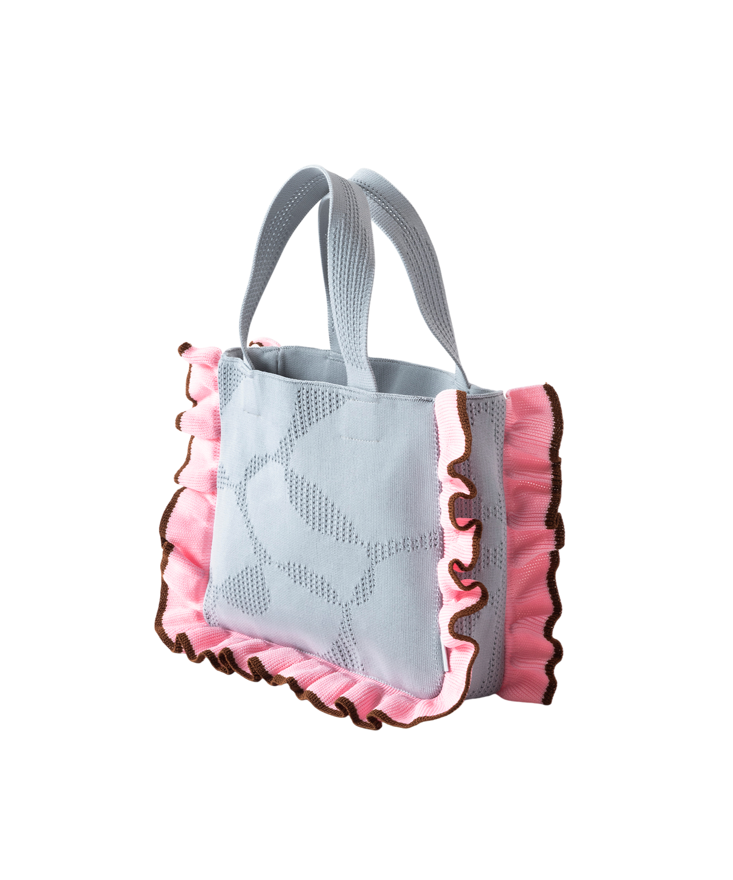 OVAL PATTERNED MINI KNIT BAG