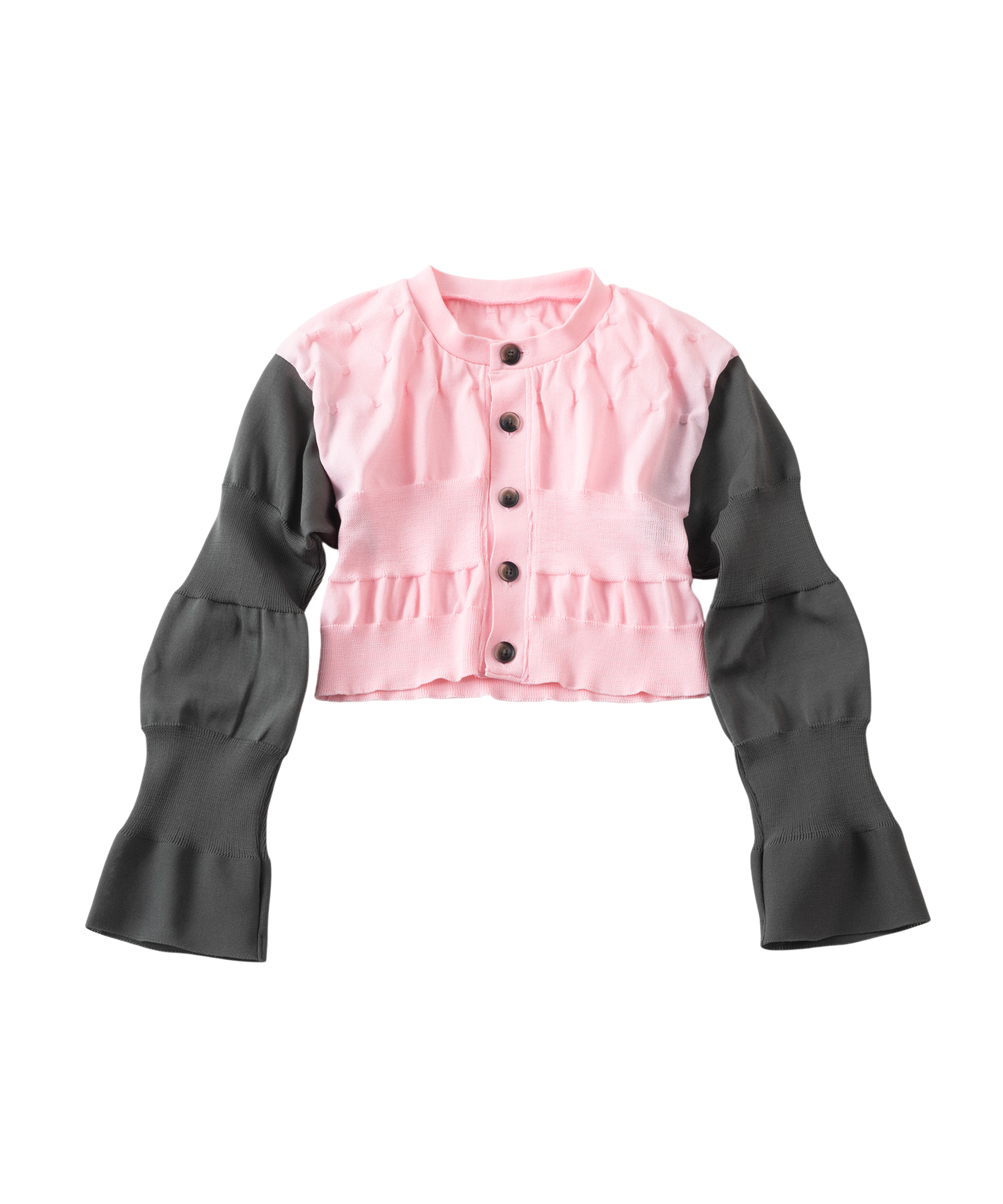 BICOLOR SHORT LENGTH CARDIGAN