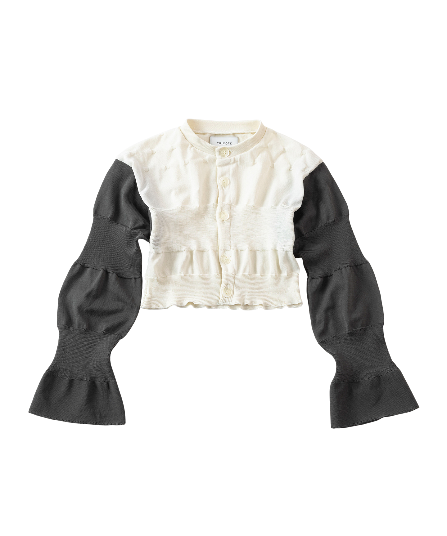 BICOLOR SHORT LENGTH CARDIGAN