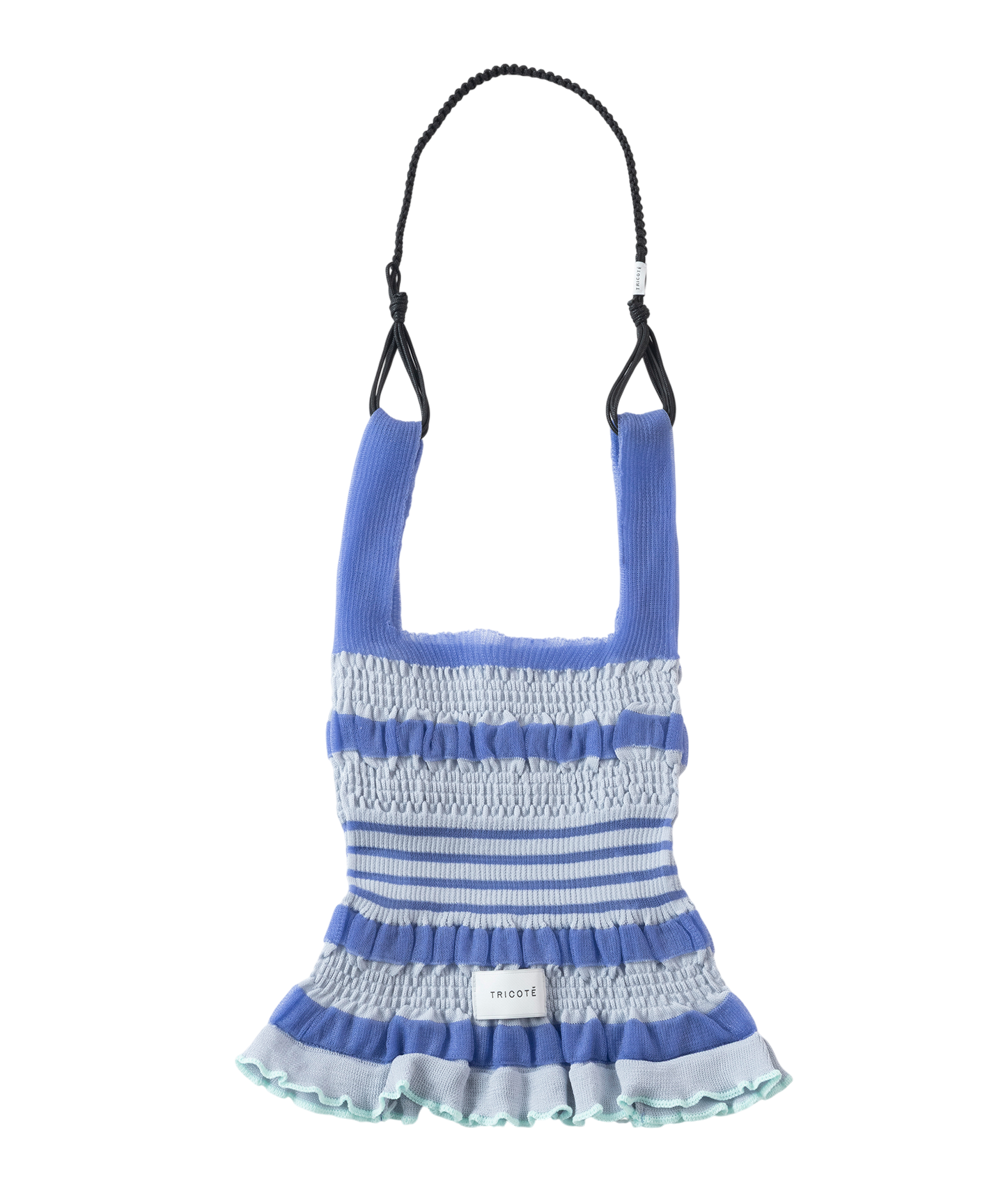 MACRAME HANDLE SHEER SHOULDER BAG