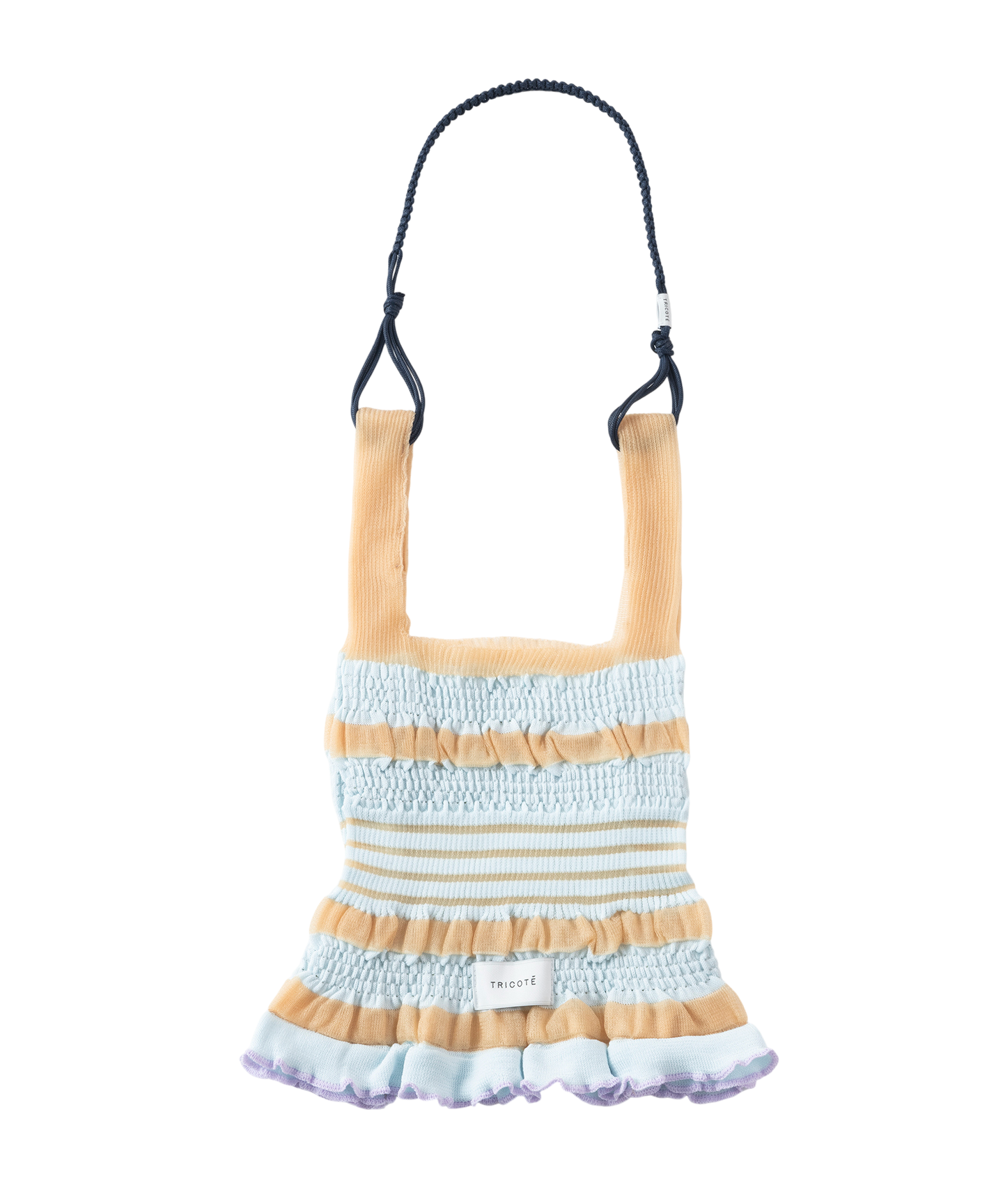 MACRAME HANDLE SHEER SHOULDER BAG