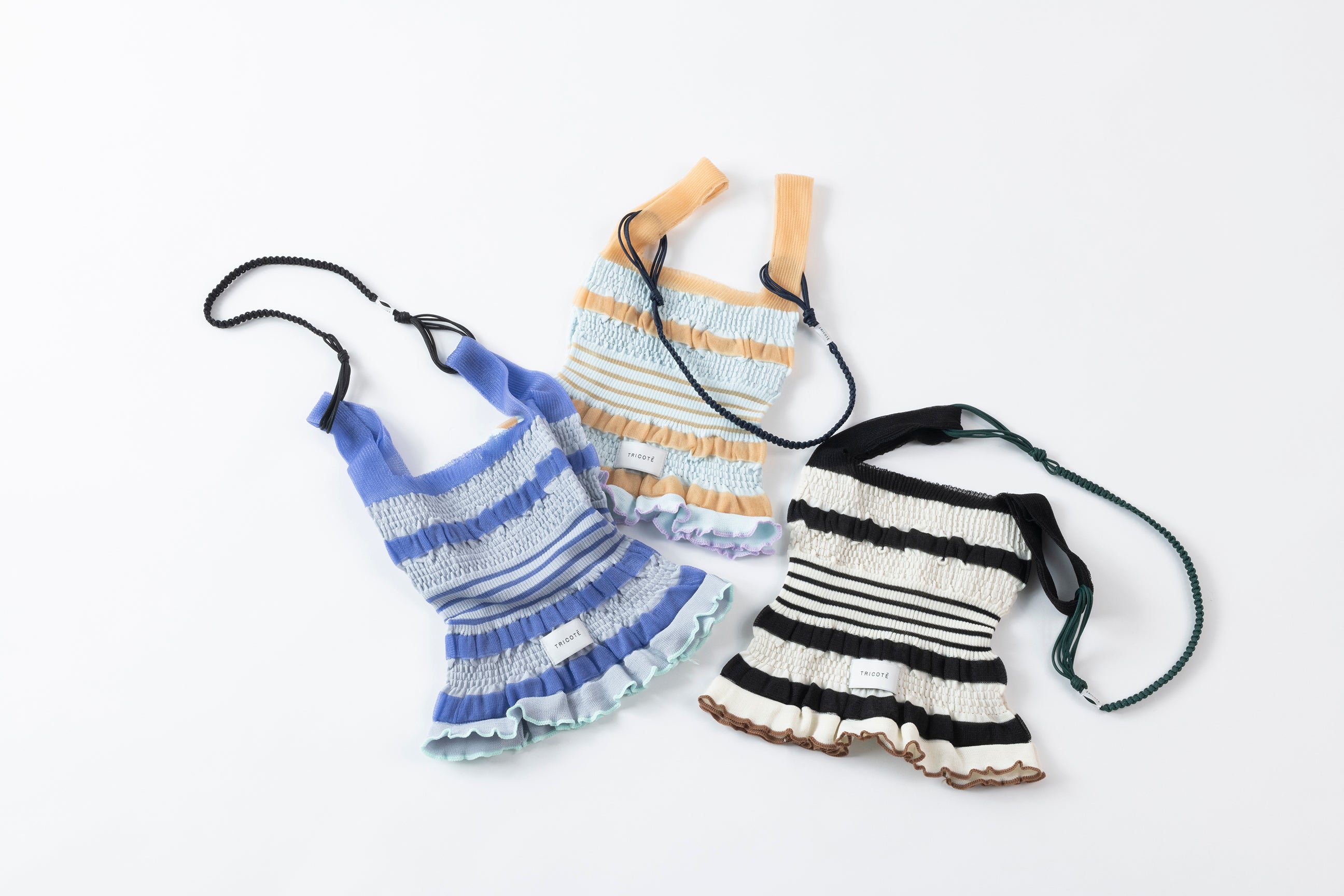 MACRAME HANDLE SHEER SHOULDER BAG