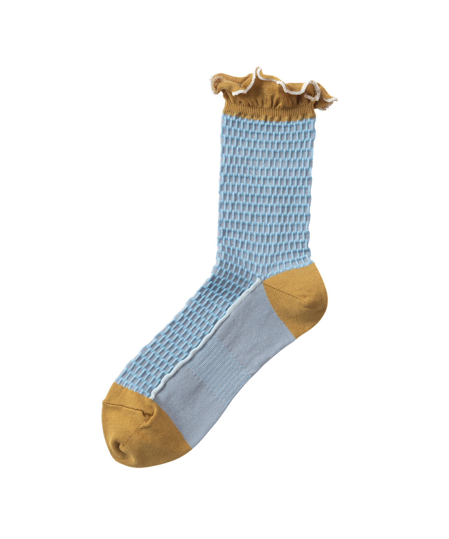 BUMPY FRILLED RIM DOT PETTERN SOCKS