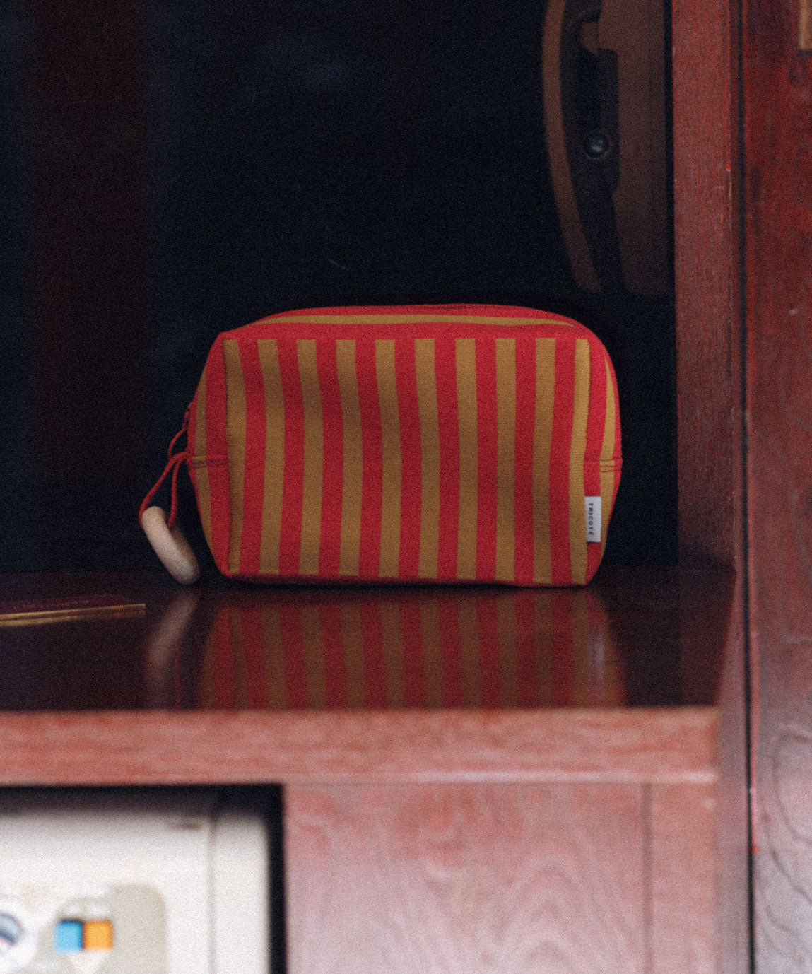 STRIPE KNIT POUCH midium