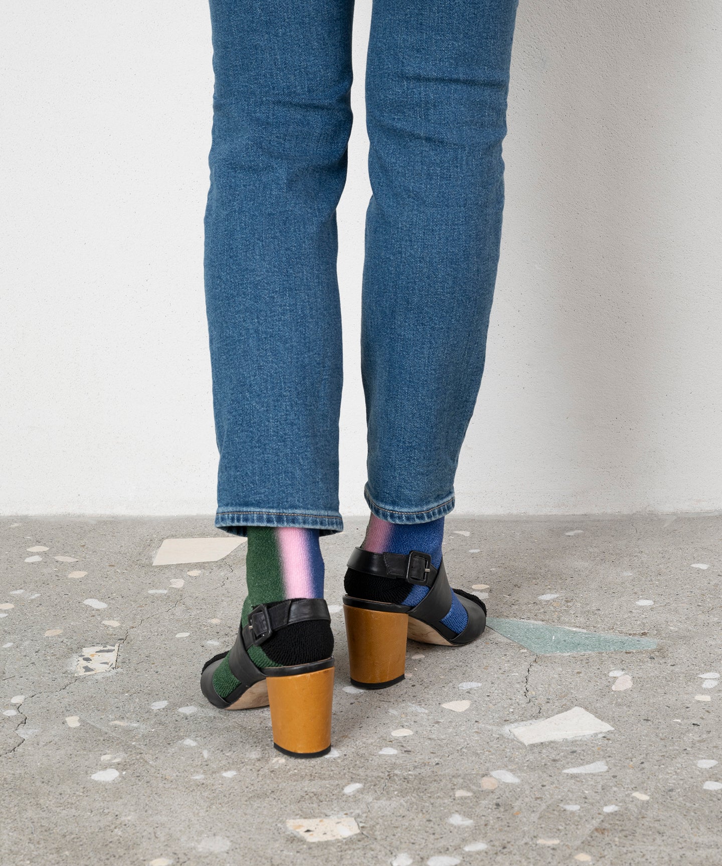 BI-COLOR PILE SOCKS