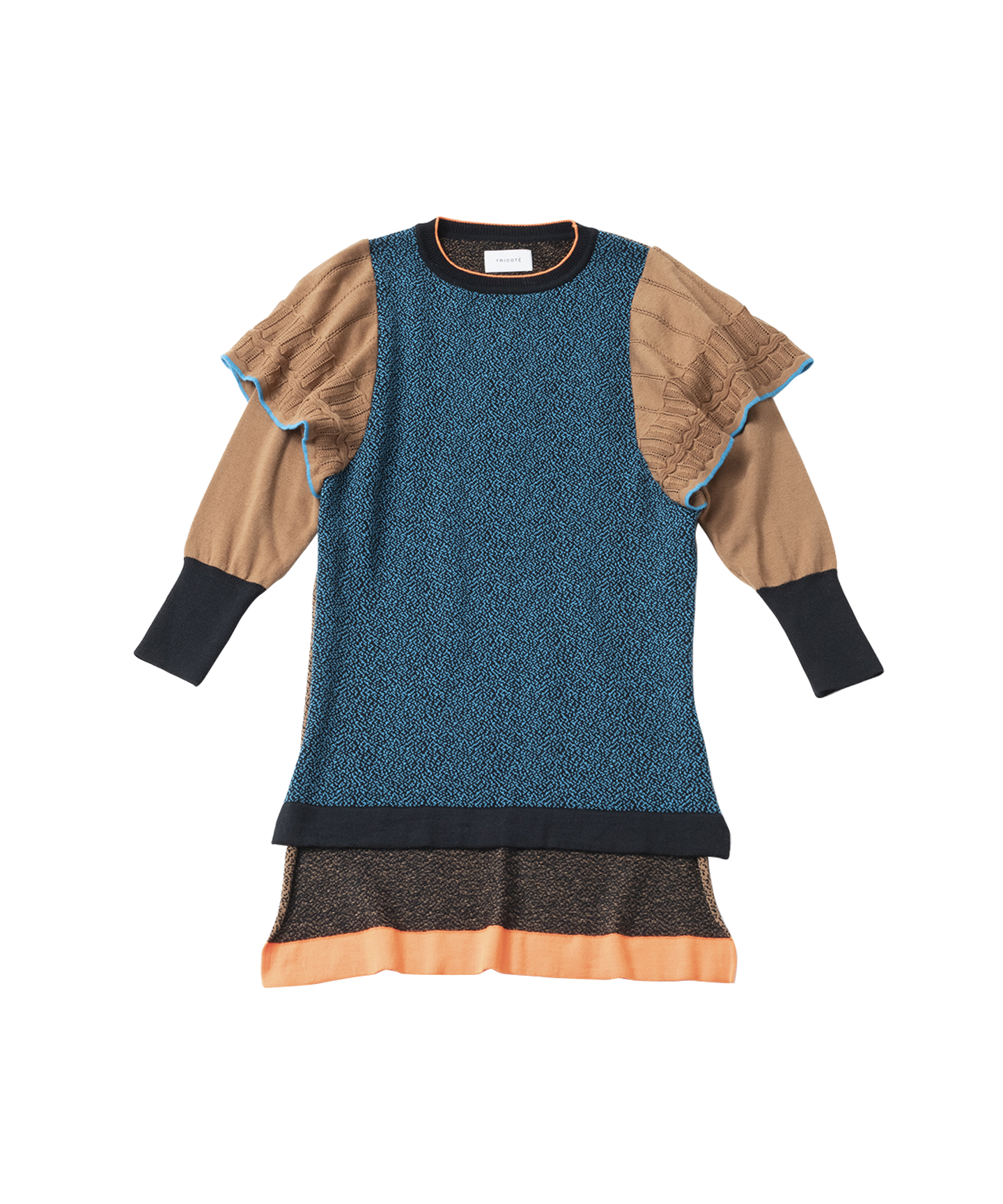 MELANGE FRILL DRESS
