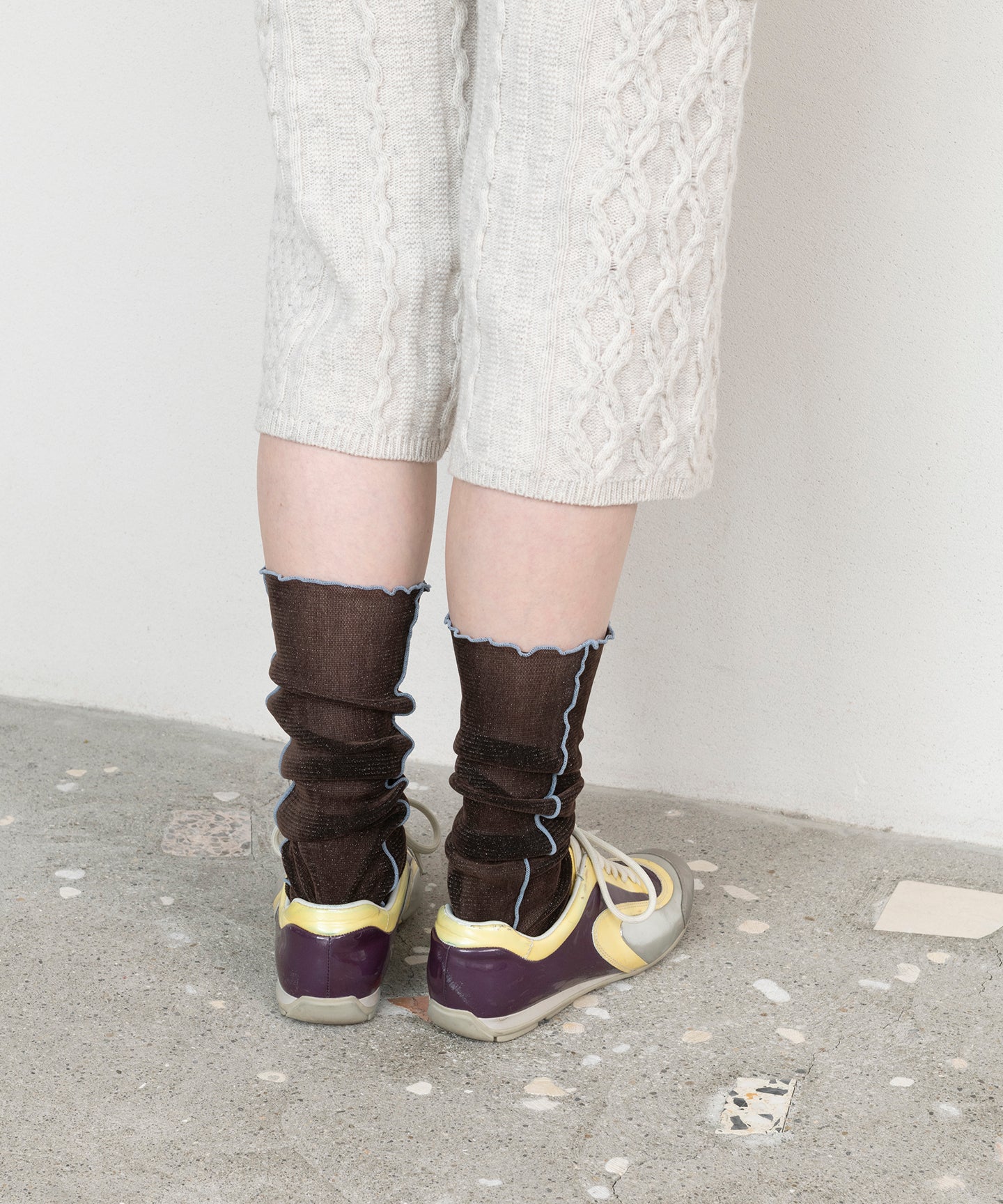 MELLOW FLOCKED MESH SOCKS