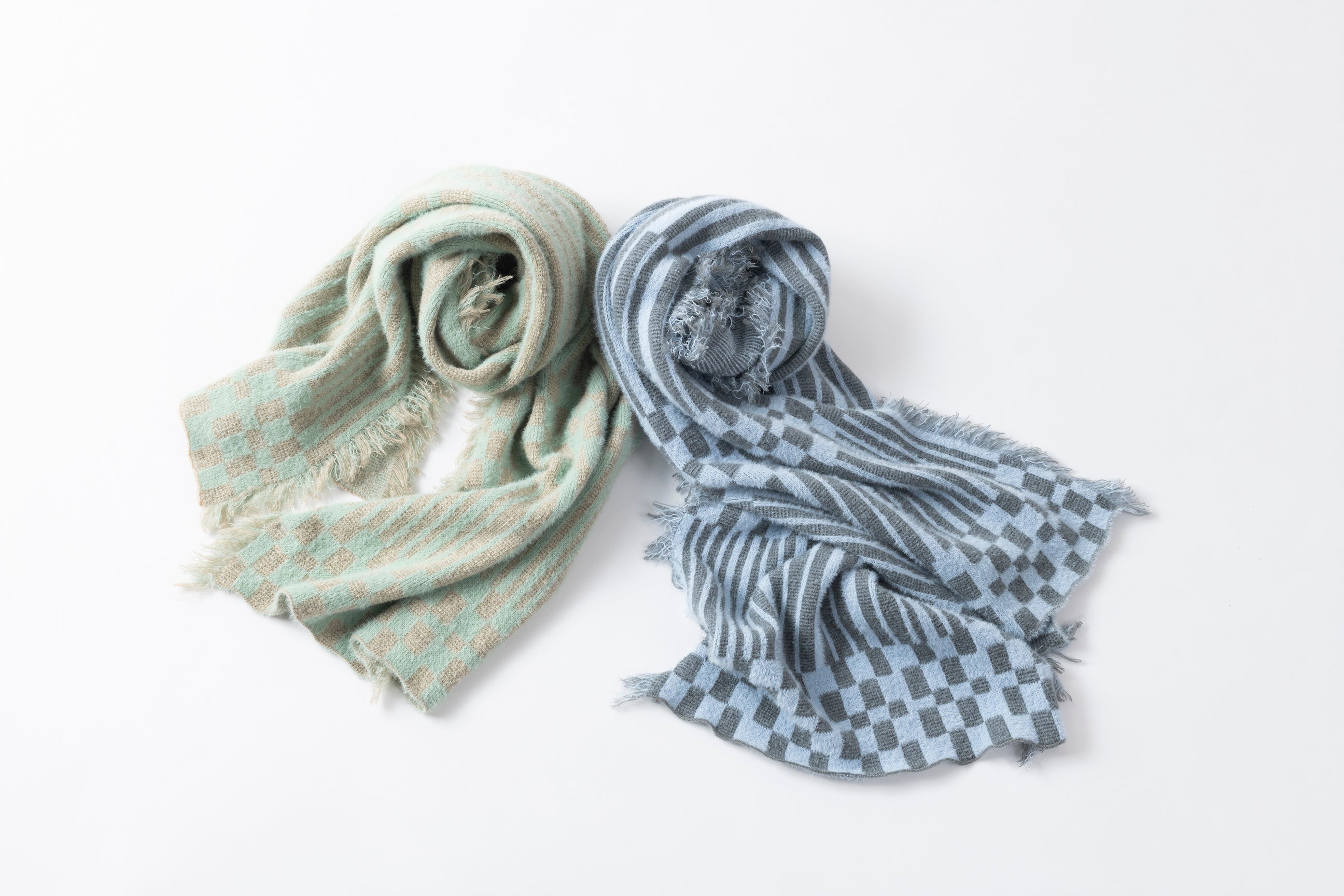 PLAID STRIPE SCARF