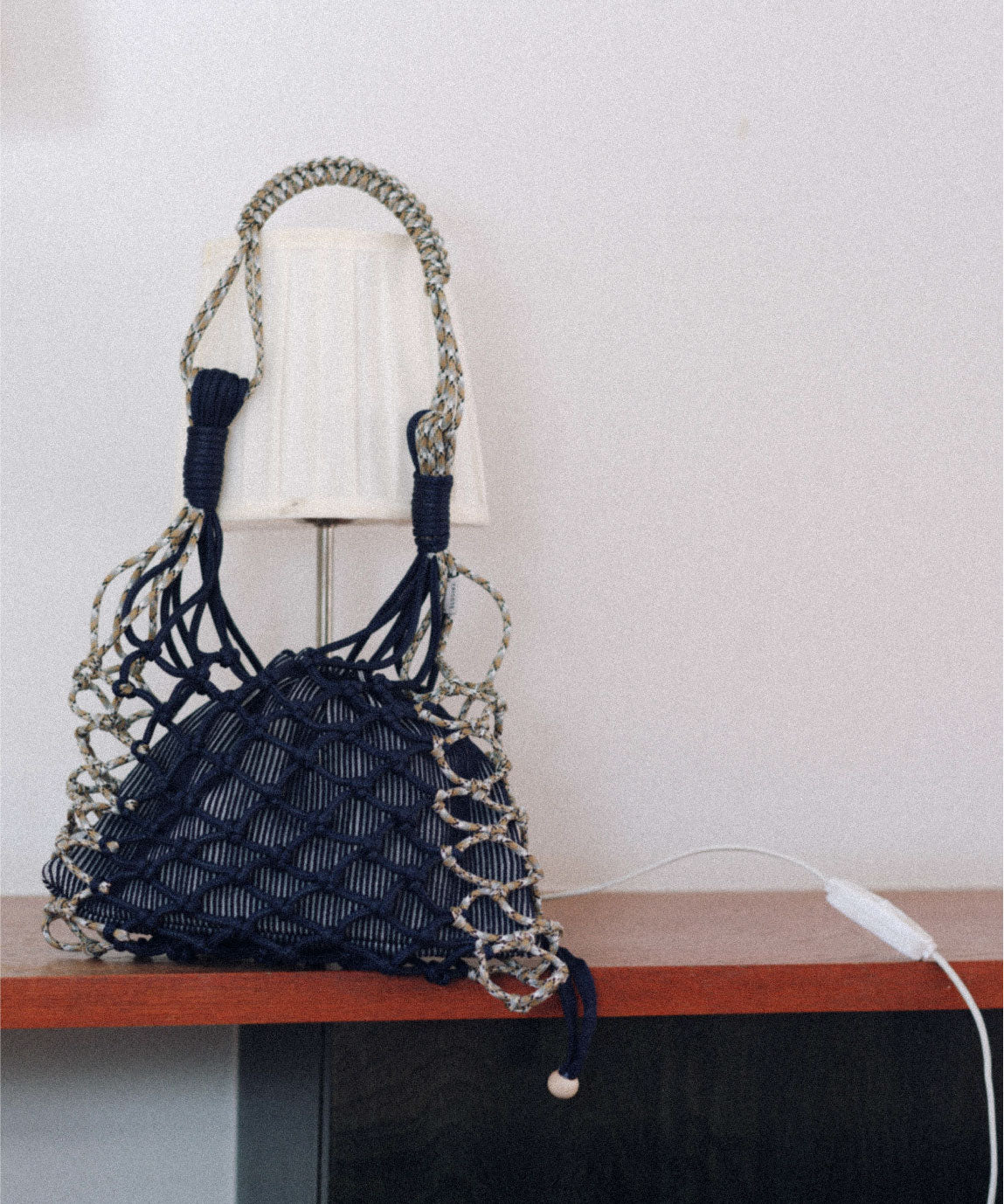 MACRAME TOTE BAG with pouch